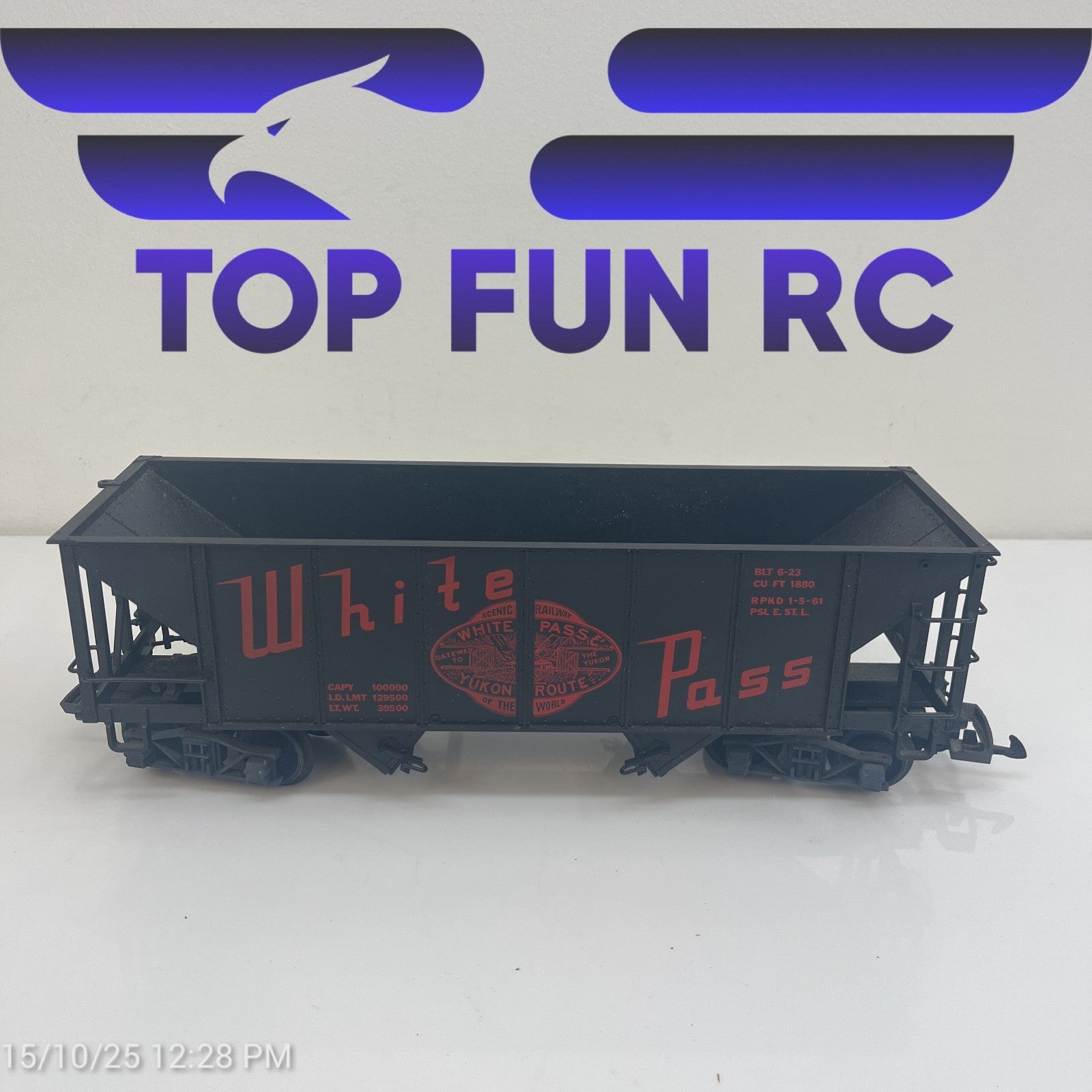 LGB G-Gauge #4076 W02 White Pass & Yukon Hopper Car