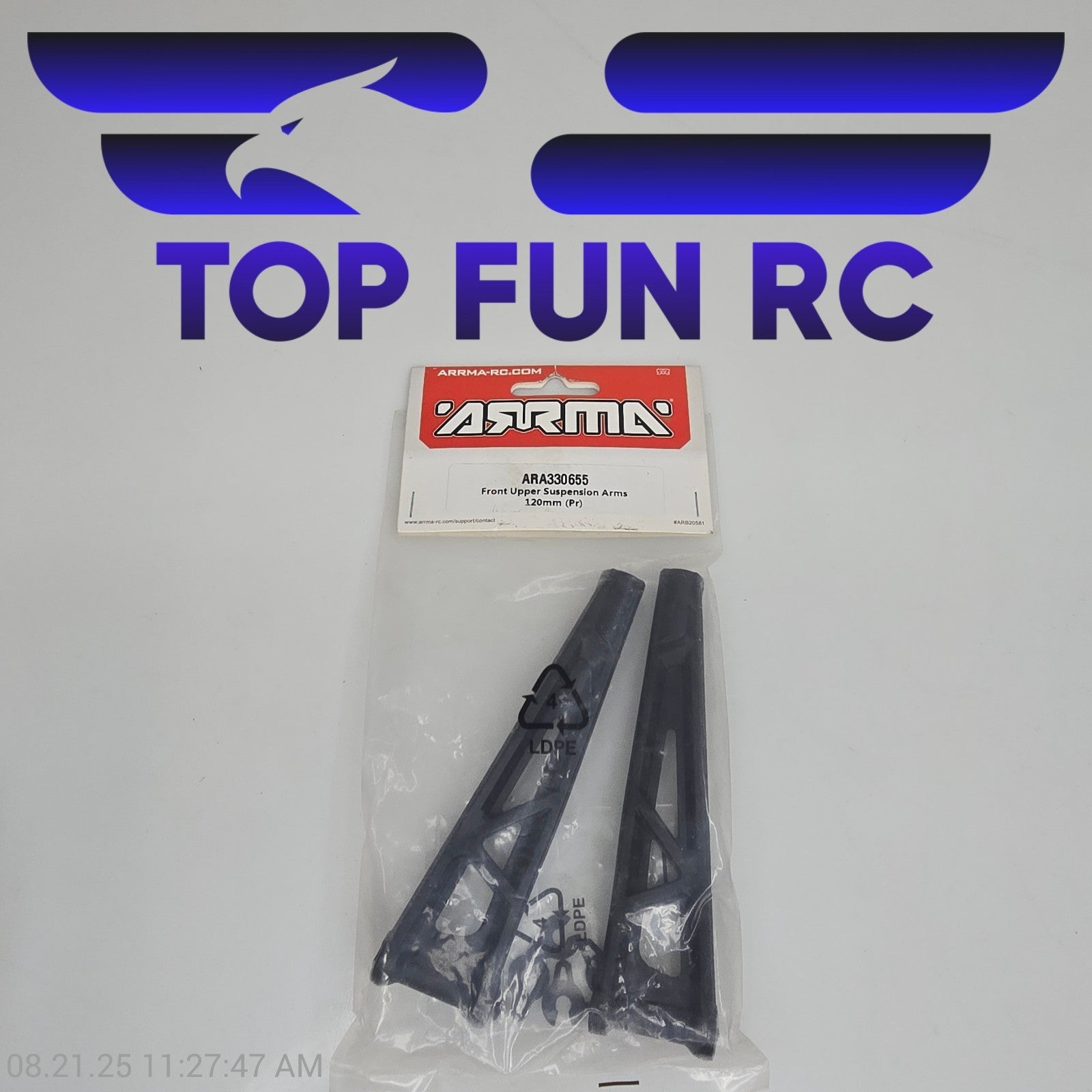 Arrma ARA330655 Front Upper Suspension Arms 120mm (Pr)