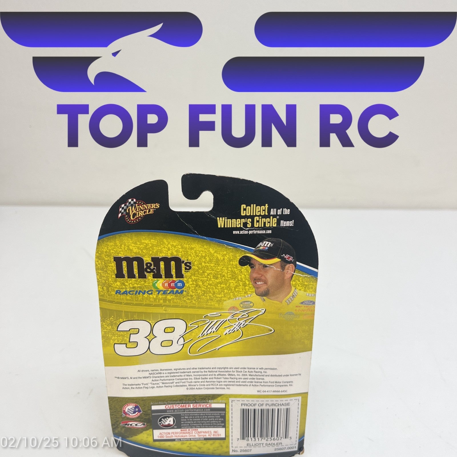 Winners Circle Elliott Sadler #38 M&M's Diecast