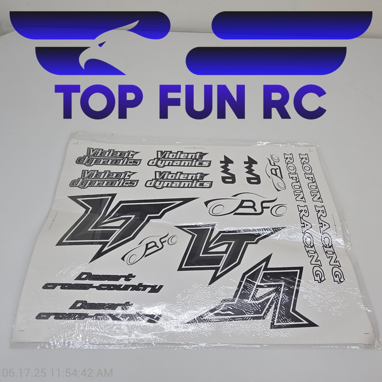Violent Dynamics/Rofun Racing LT Decal Sheet