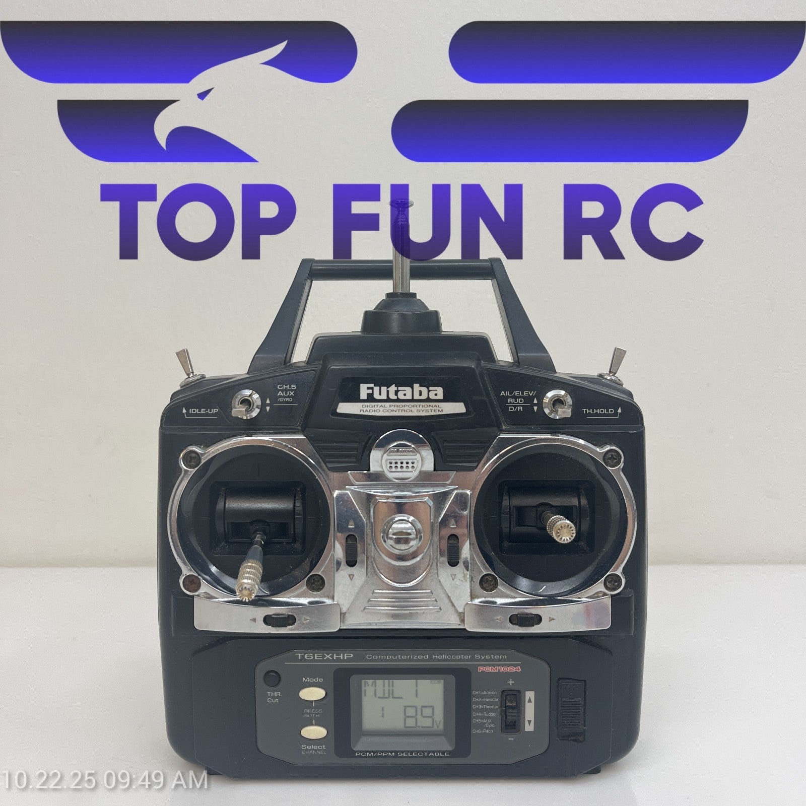 Futaba T6EXAP Computerized System Airplane Controller w/ JR Propo 4N600 4.8v Bat