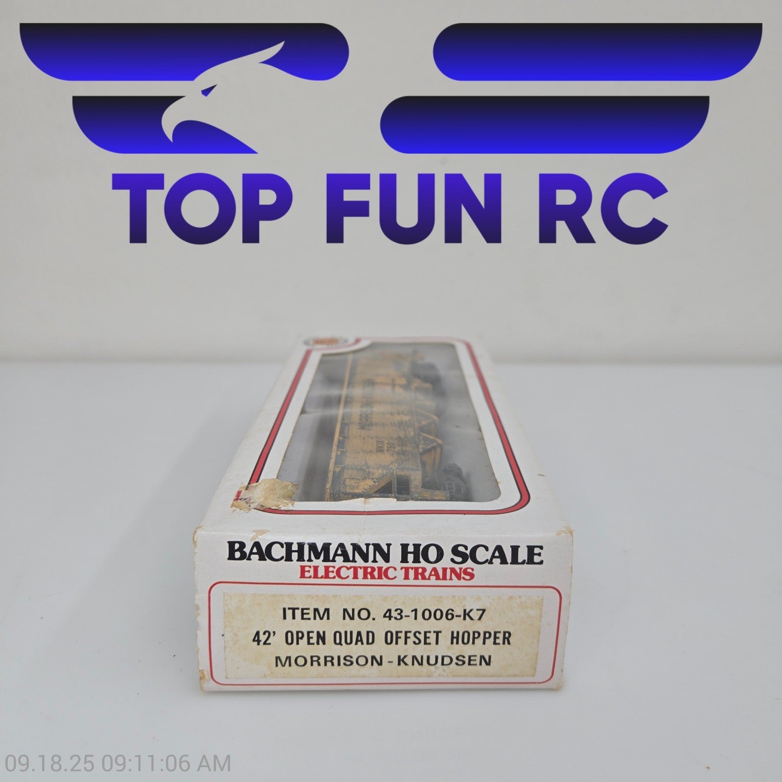 Bachmann HO Scale 43-1006-K7 42' Open Quad Offset Hopper Morrison-Knudsen