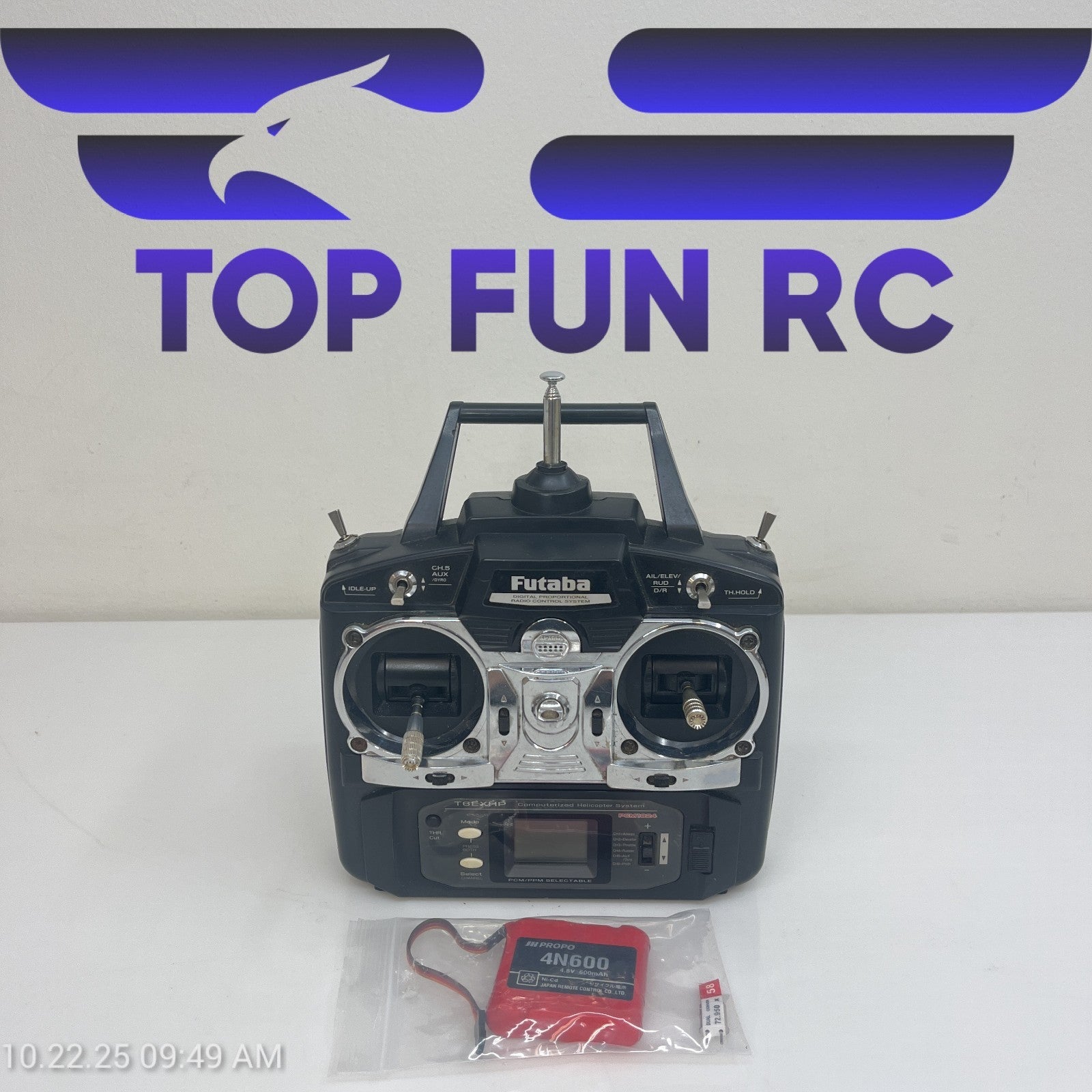 Futaba T6EXAP Computerized System Airplane Controller w/ JR Propo 4N600 4.8v Bat