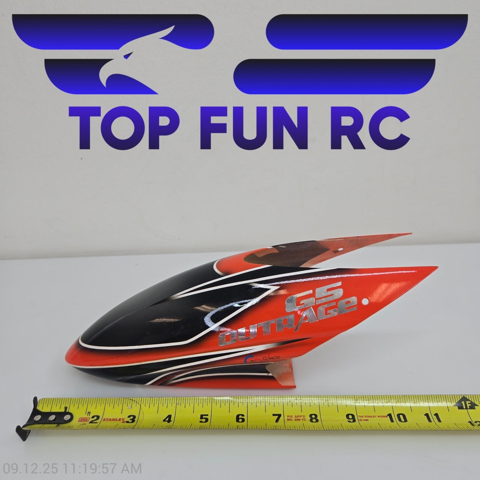 Outrage Helicopters Canopy For G5 Helicopter Red/Black