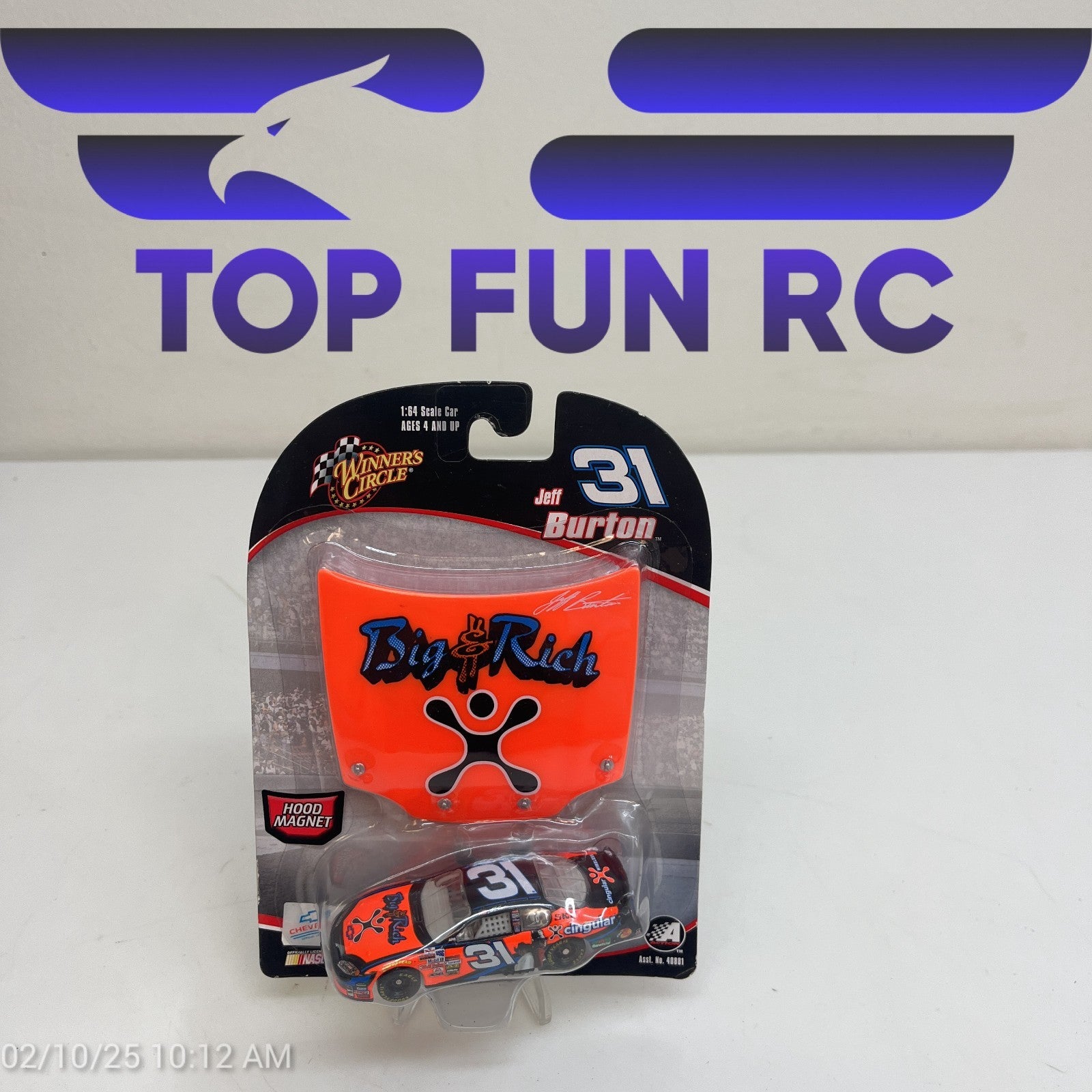 Winners Circle Jeff Burton #31 Big & Rich Hood Magnet Diecast