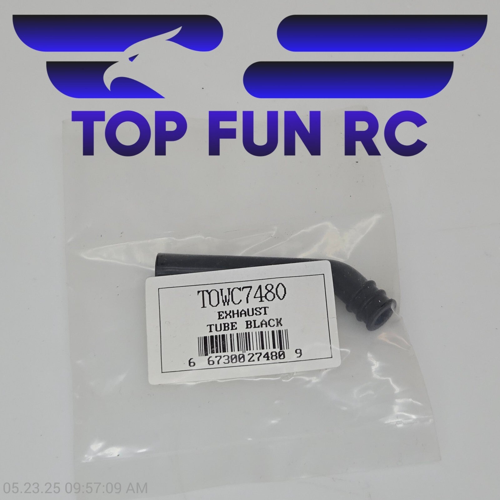 Tower Hobbies RC TOWC7480 Exhaust Tube, Black