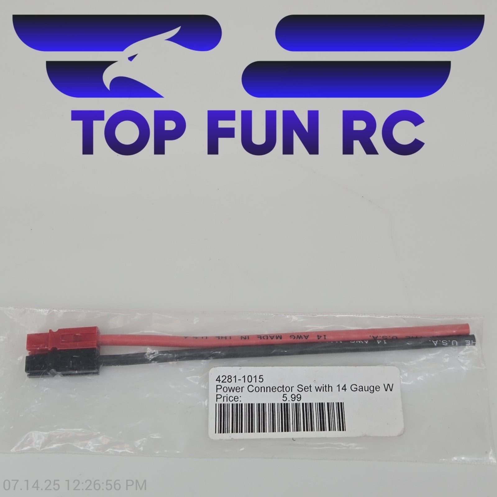 RC 4281-1015 Power Connector Set w/ 14 Gauge Wire