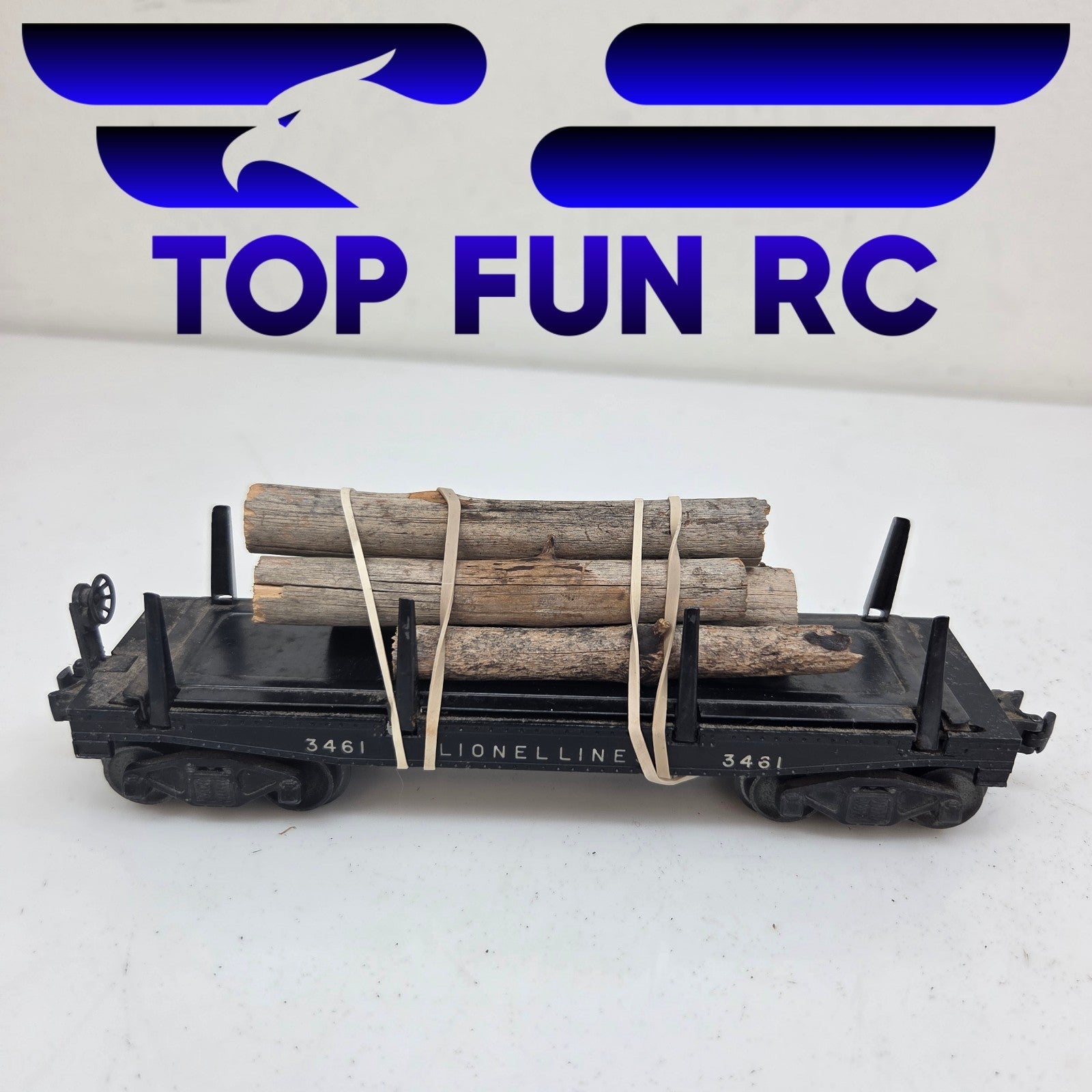 Lionel O-Gauge 3461 Postwar Log Flat Car w/ Load