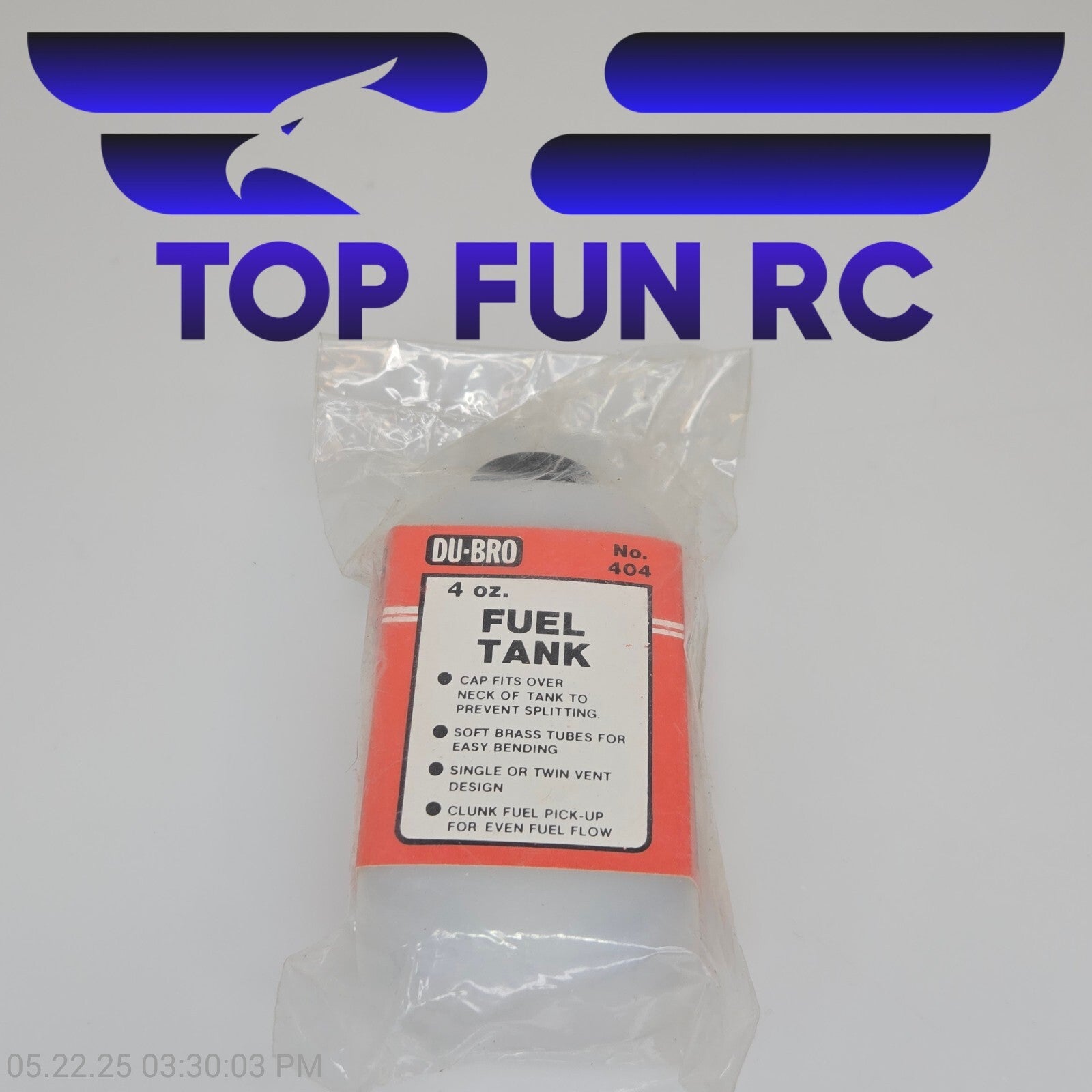 Du-Bro RC #404, 4oz Fuel Tank, NOS!