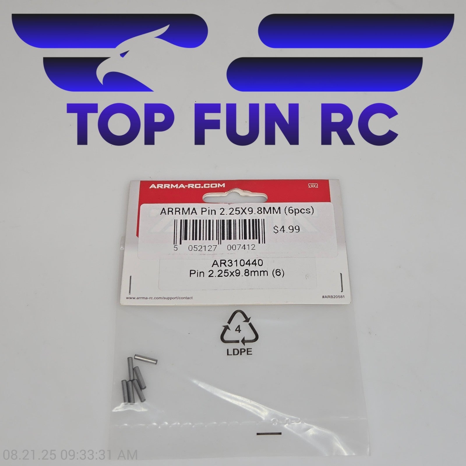 Arrma AR310440 Pin 2.25x9.8mm (6)