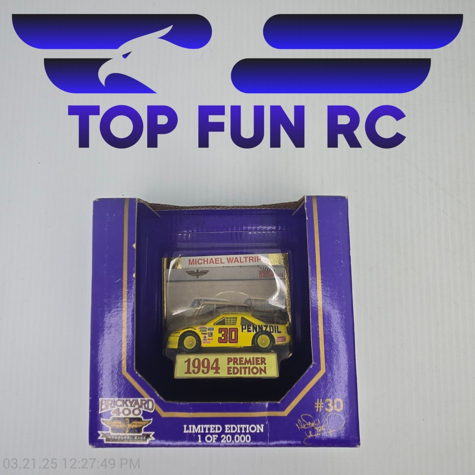 Michael Waltrip #30 1994 Brickyard 400 Limited Edition 1 of 20,000 Collectors