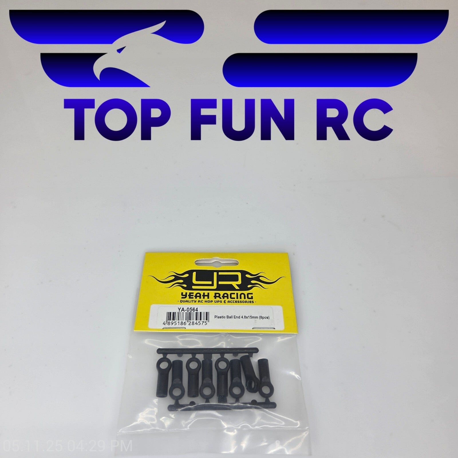 YR RC YA-0564 Plastic Ball End 4.8x15mm (8 pcs)
