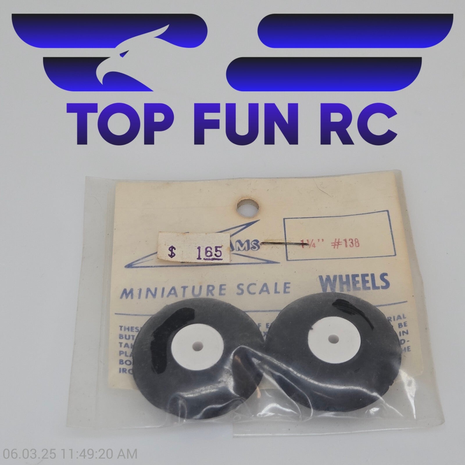 Williams Bros RC #13800 Smooth Contour Wheels 1 1/4" Diameter For June CL Racer