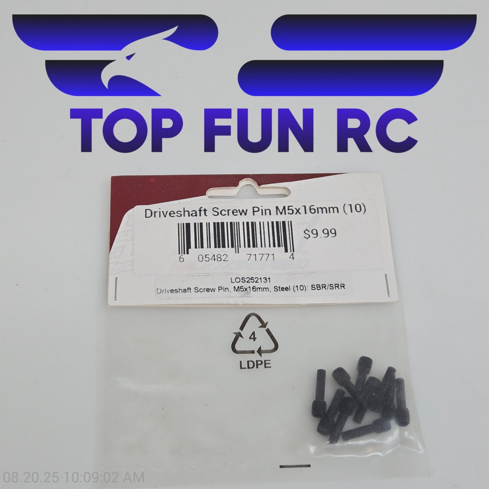 Losi LOS252131 Driveshaft Screw Pin, M5x16mm, Steel (10) For SBR/SRR