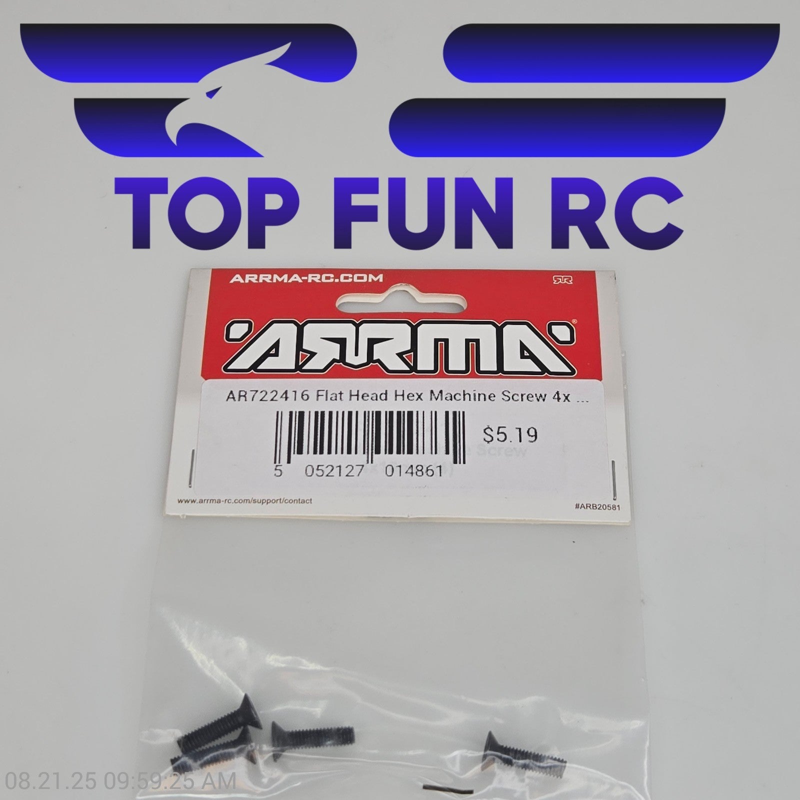 Arrma AR722416 Flat Head Hex Machine Screw 4x4