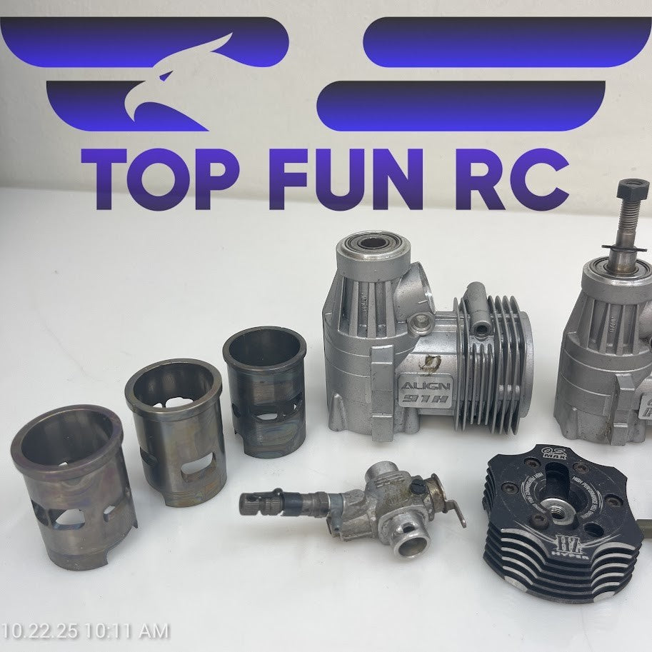 Align 91H Nitro, OS HZ 55 Parts Motors! w/ Carburetors, Head & Misc. Cylinders