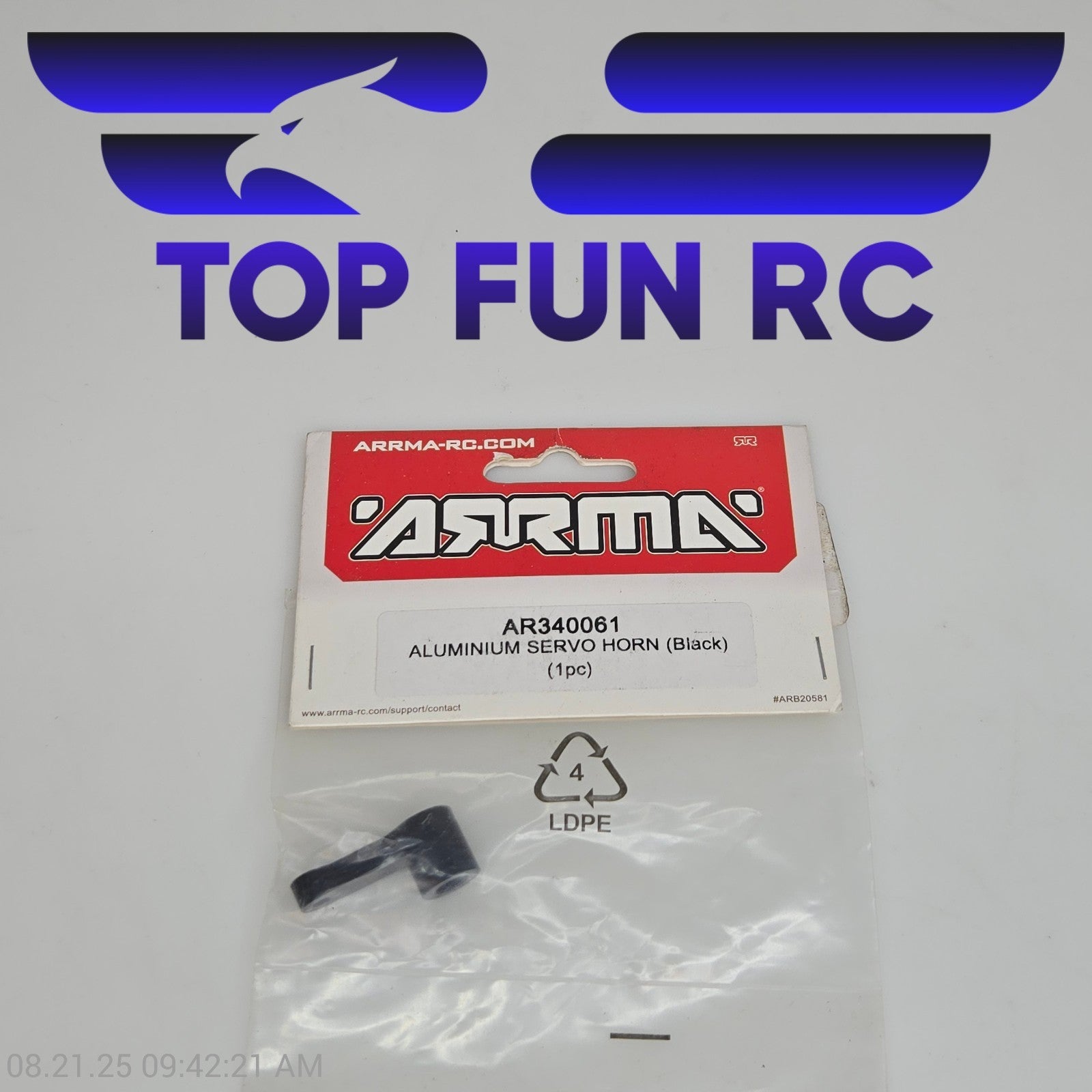 Arrma AR340061 Aluminum Servo Horn (Black) (1pc)