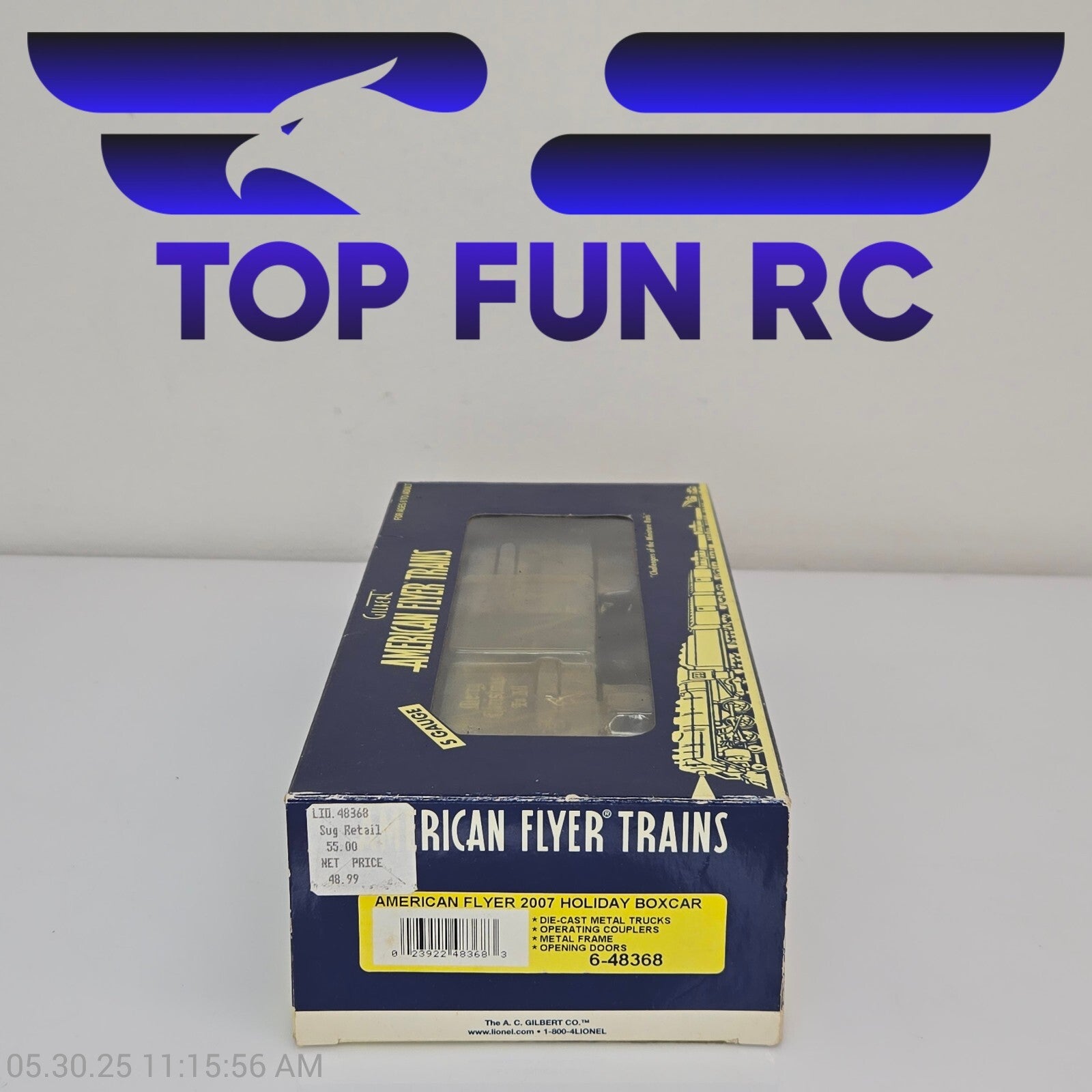 American Flyer Trains 6-48368, 2007 Holiday Boxcar