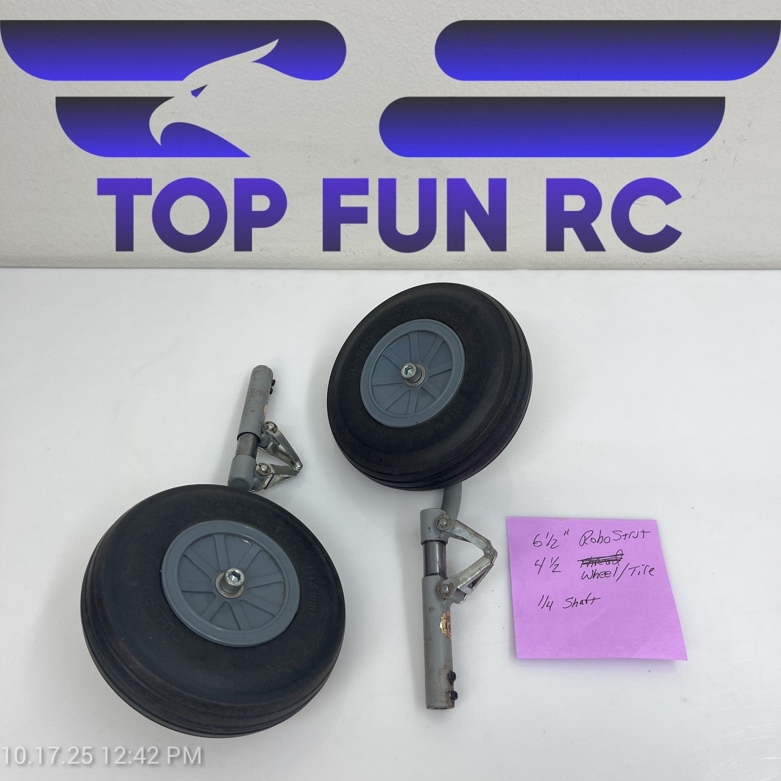 Robstrut Offset 6 1/2" xWheel/Tire 4 1/2"x 1/4" Shaft