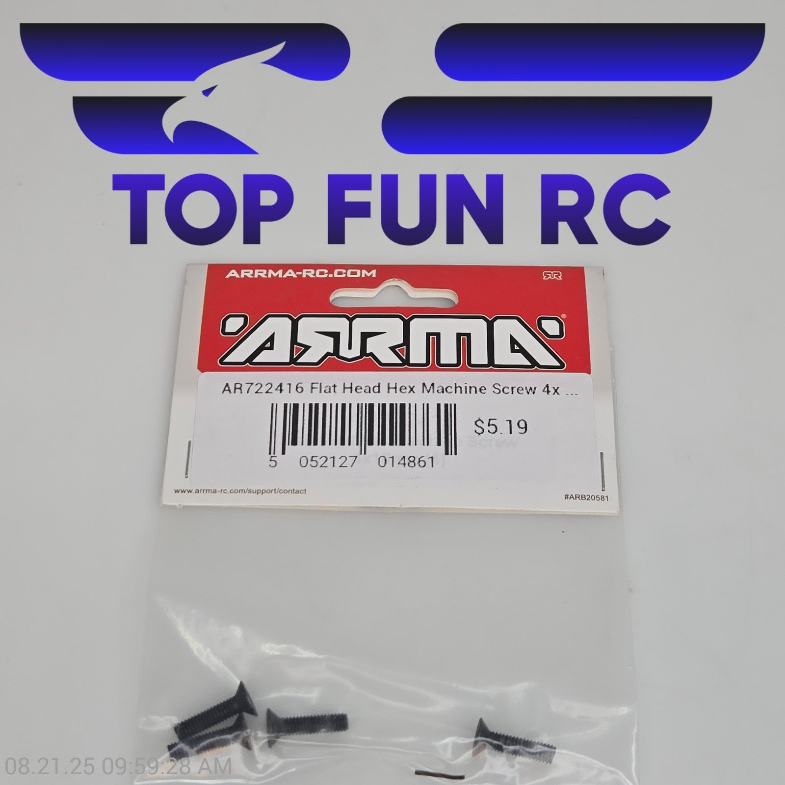 Arrma AR722416 Flat Head Hex Machine Screw 4x4