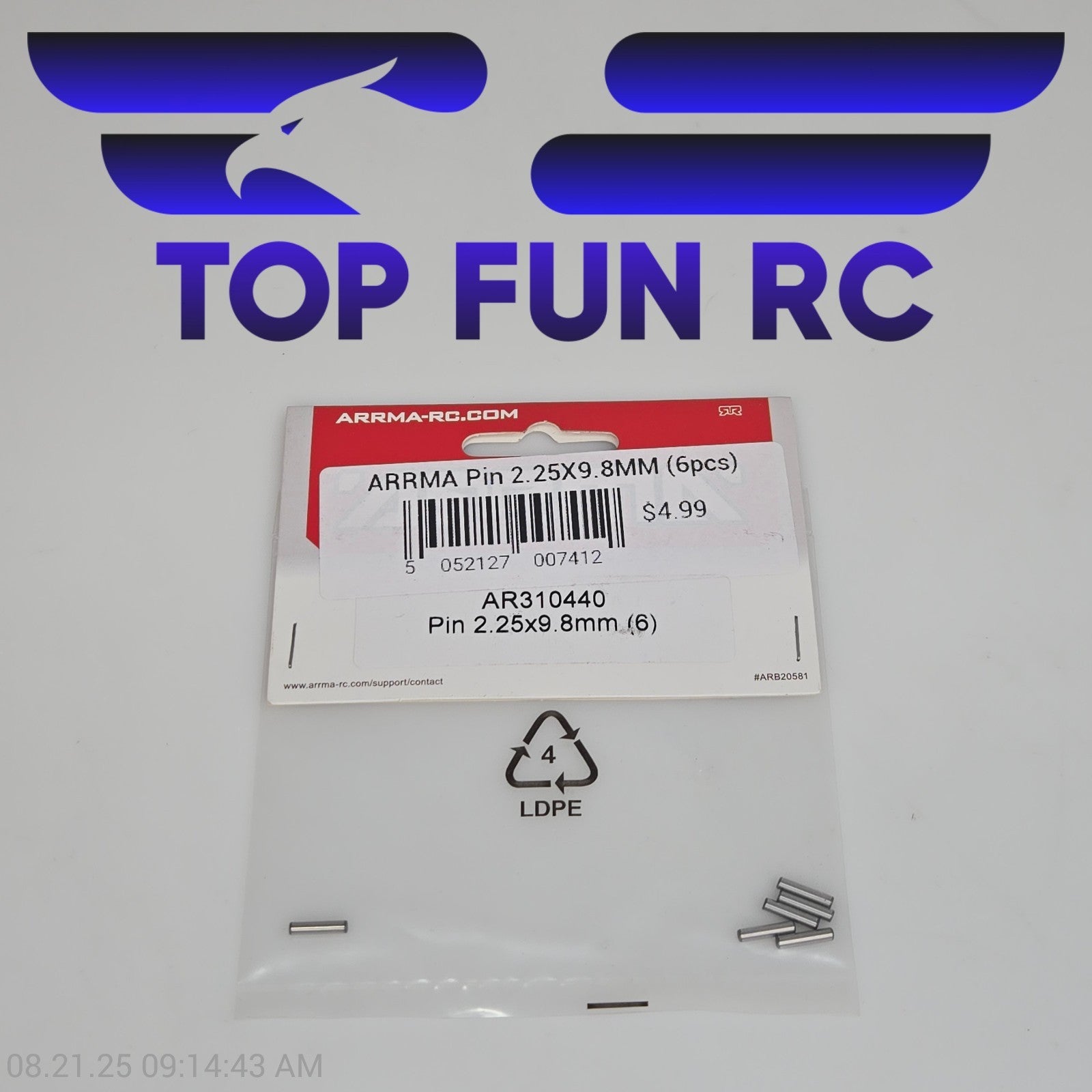 Arrma AR310440 Pin 2.25x9.8mm (6)