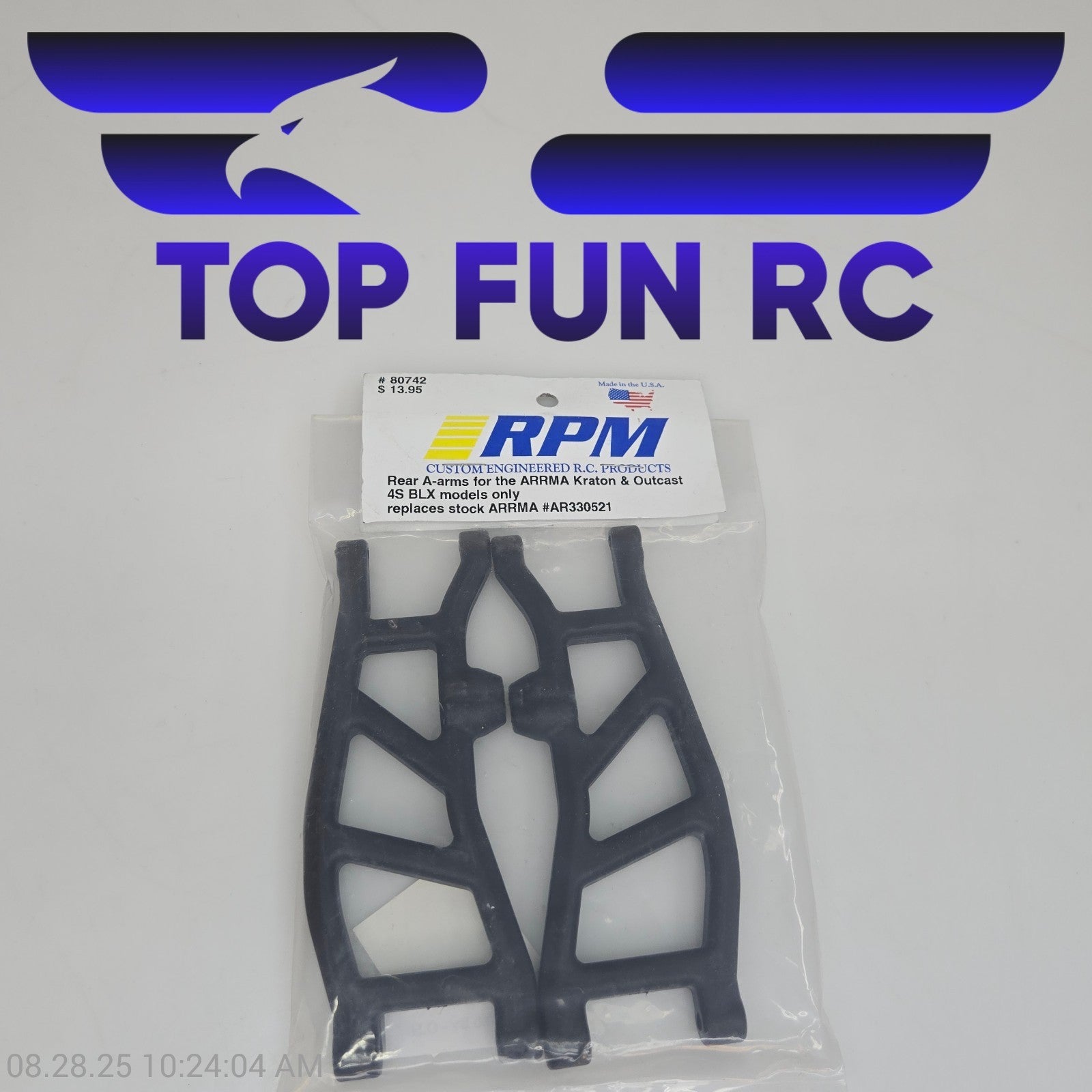 RPM 80742 Rear A-Arms For Arrma Kraton & Outcast 4s BLX Model Only