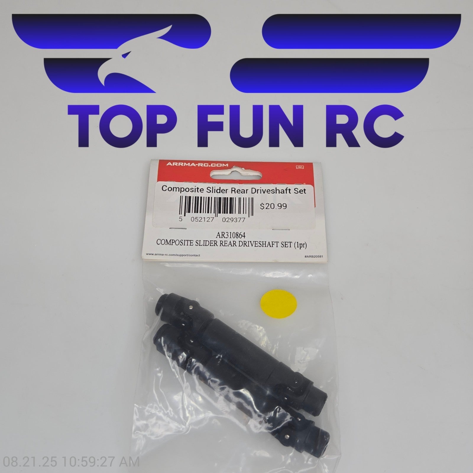 Arrma AR310864 Composite Slider Rear Driveshaft Set (1pr)