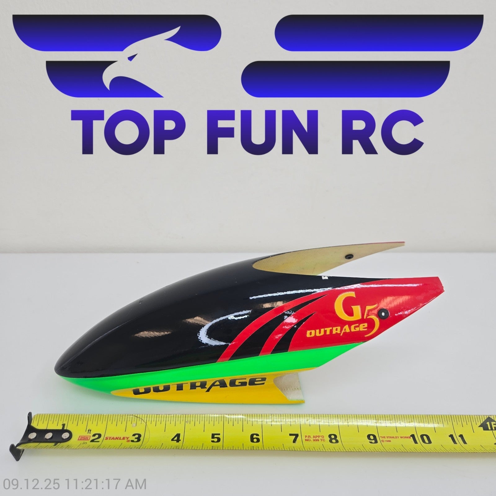 Outrage Helicopters Canopy For G5 Helicopter Red/Black