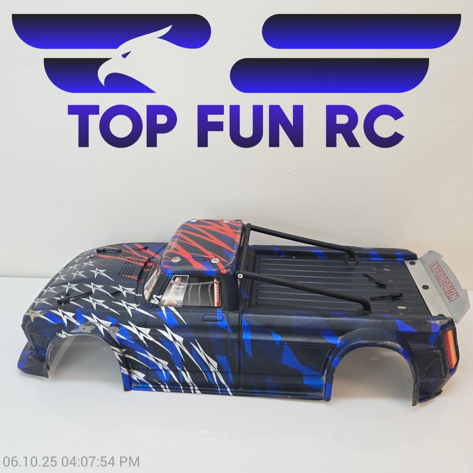 Arrma Infraction Body Painted 1/7 Scale, Blue/Red 6s BLX