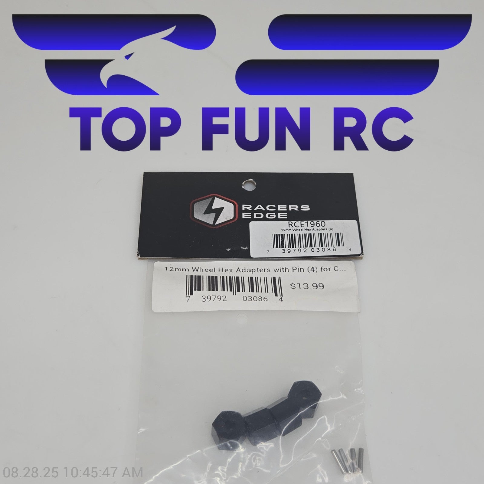 Racers Edge RCE1960 12mm Wheel Hex Adapters w/ Pin (4)