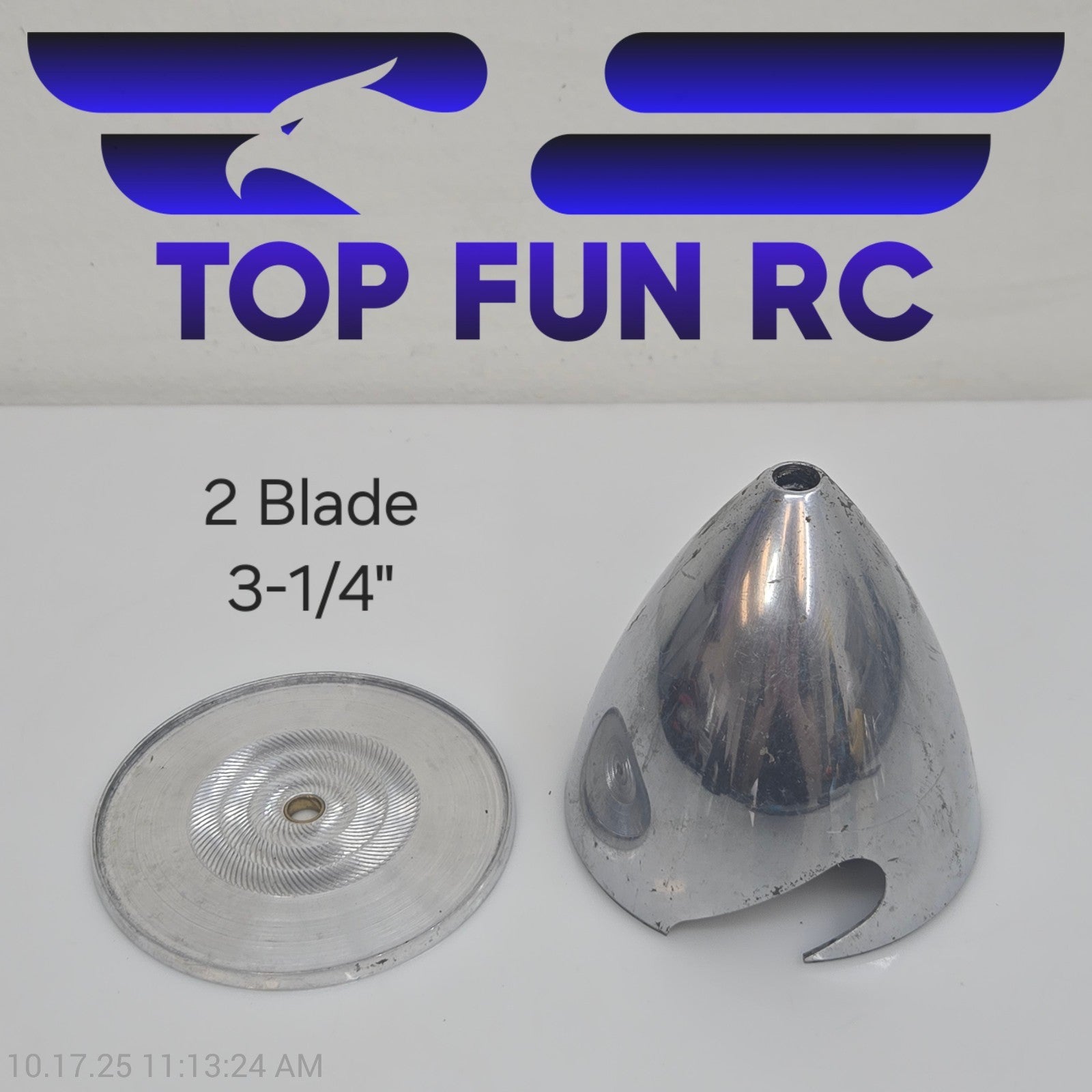 RC Aluminum Spinner 2-Blade 3 1/4" For Model Airplanes