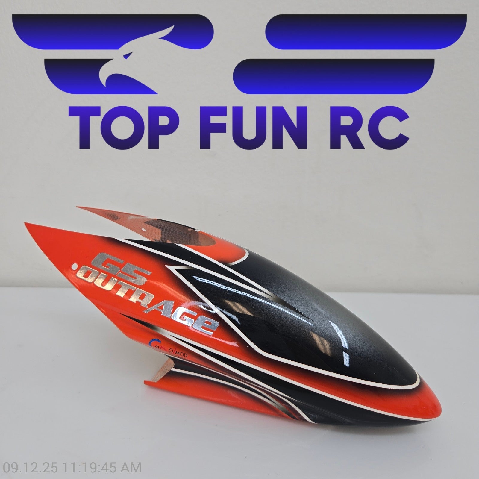 Outrage Helicopters Canopy For G5 Helicopter Red/Black