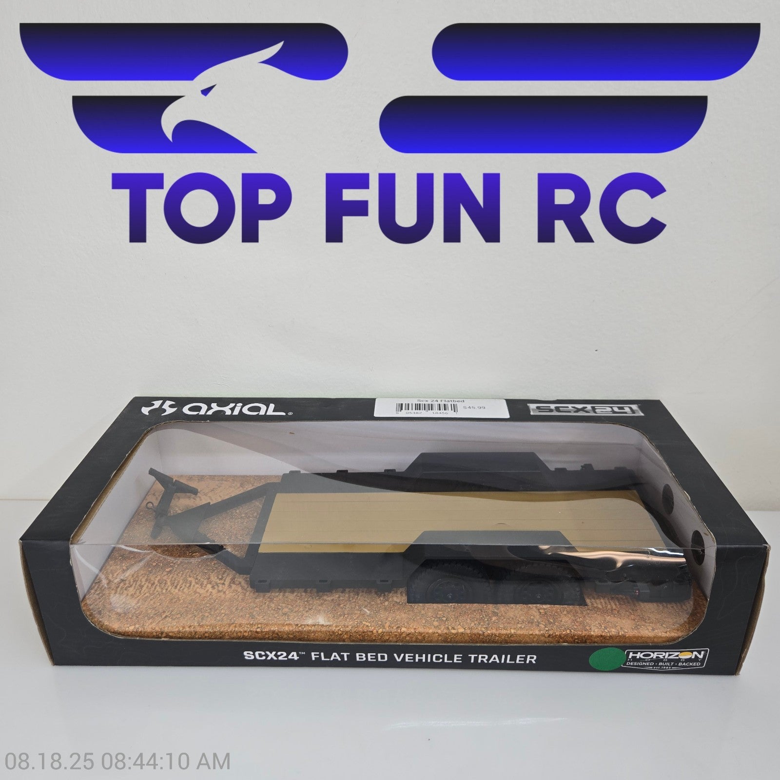 Axial AXI00009 - SCX24 1/24 Scale Flat Bed Vehicle Trailer w/ Lights