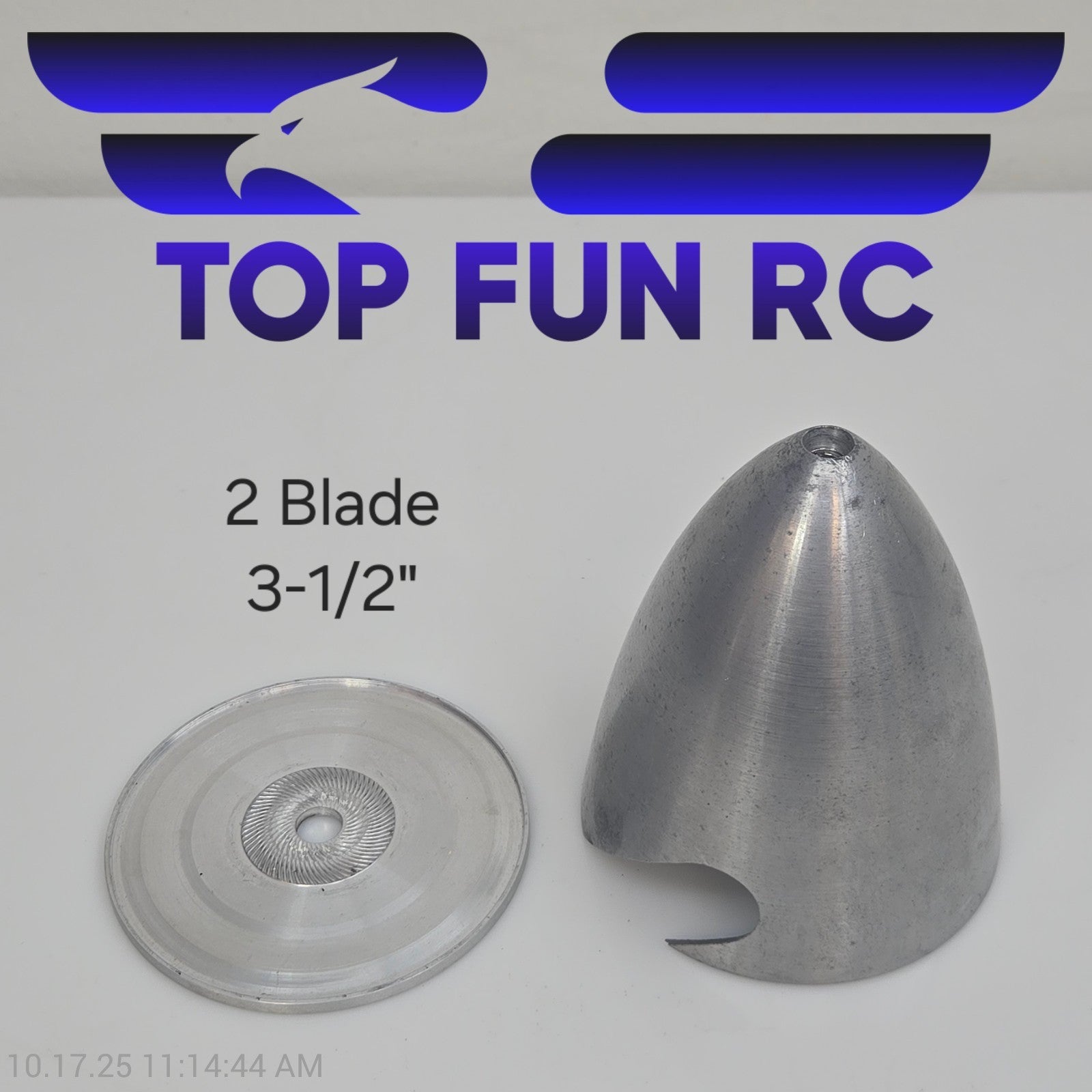 RC Spinner Aluminum 2-Blade 3.5 Inch For Model Airplanes
