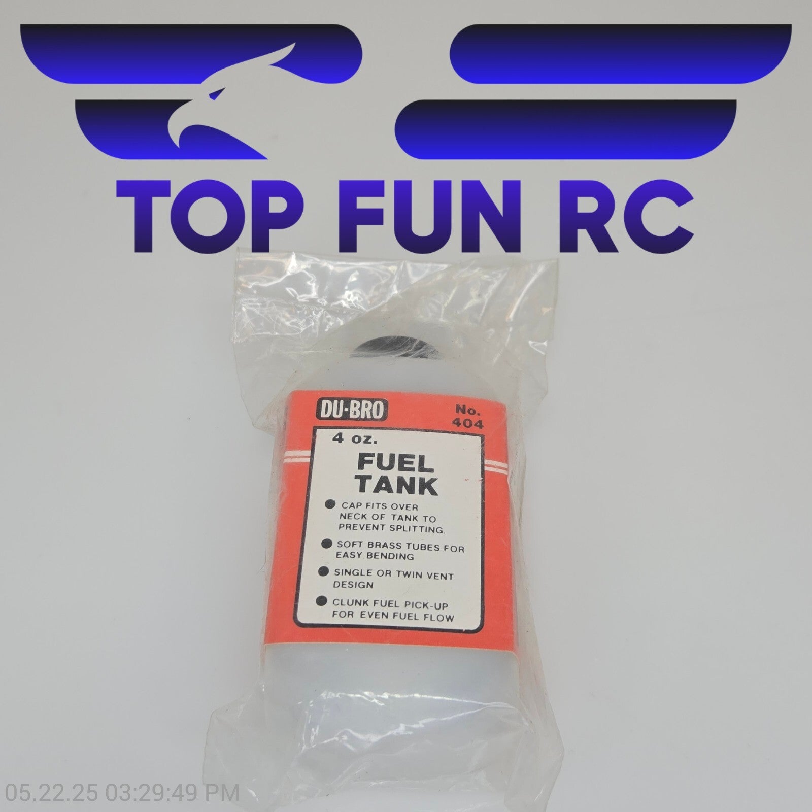 Du-Bro RC #404, 4oz Fuel Tank, NOS!