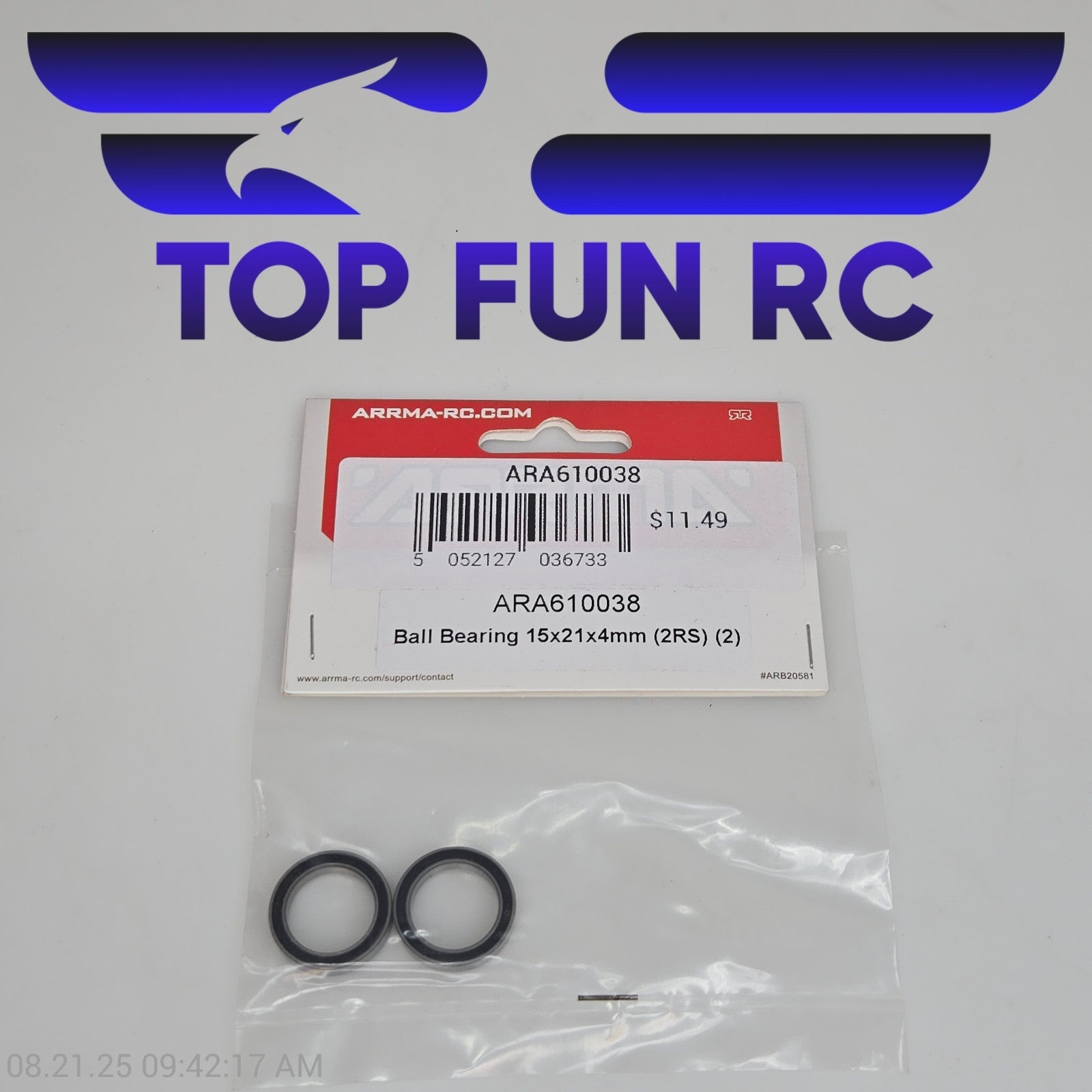Arrma ARA610038 Ball Bearing 15x21x4mm (2RS) (2)