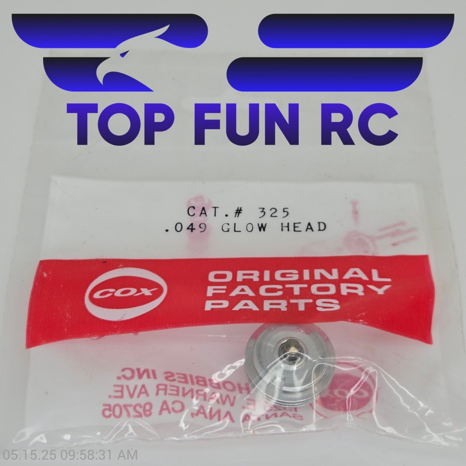 Cox RC #325 .049 Glow Head 'Genuine Product'