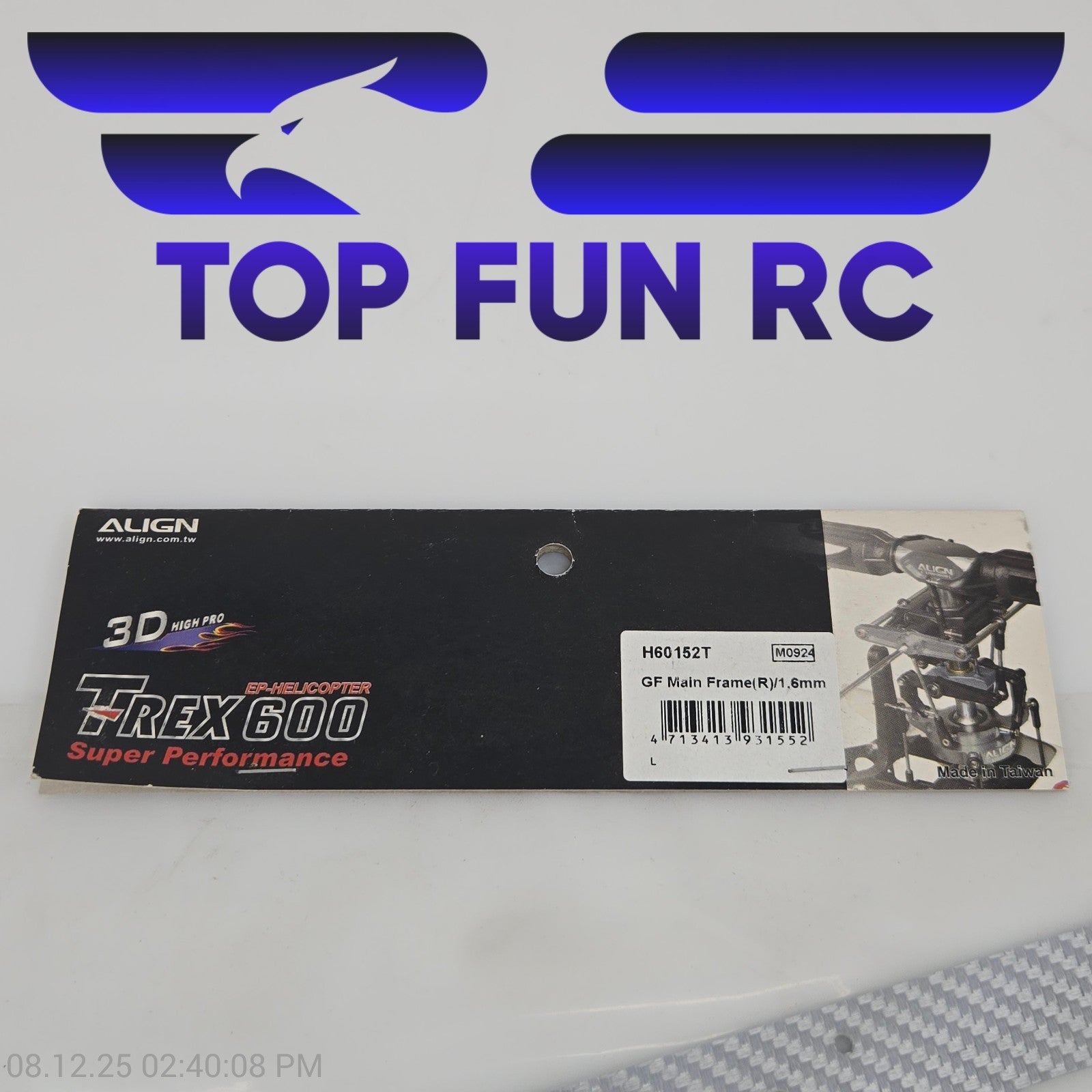 Align H60152T GF Main Frame 1.6mm For TREX 600 Helicopter