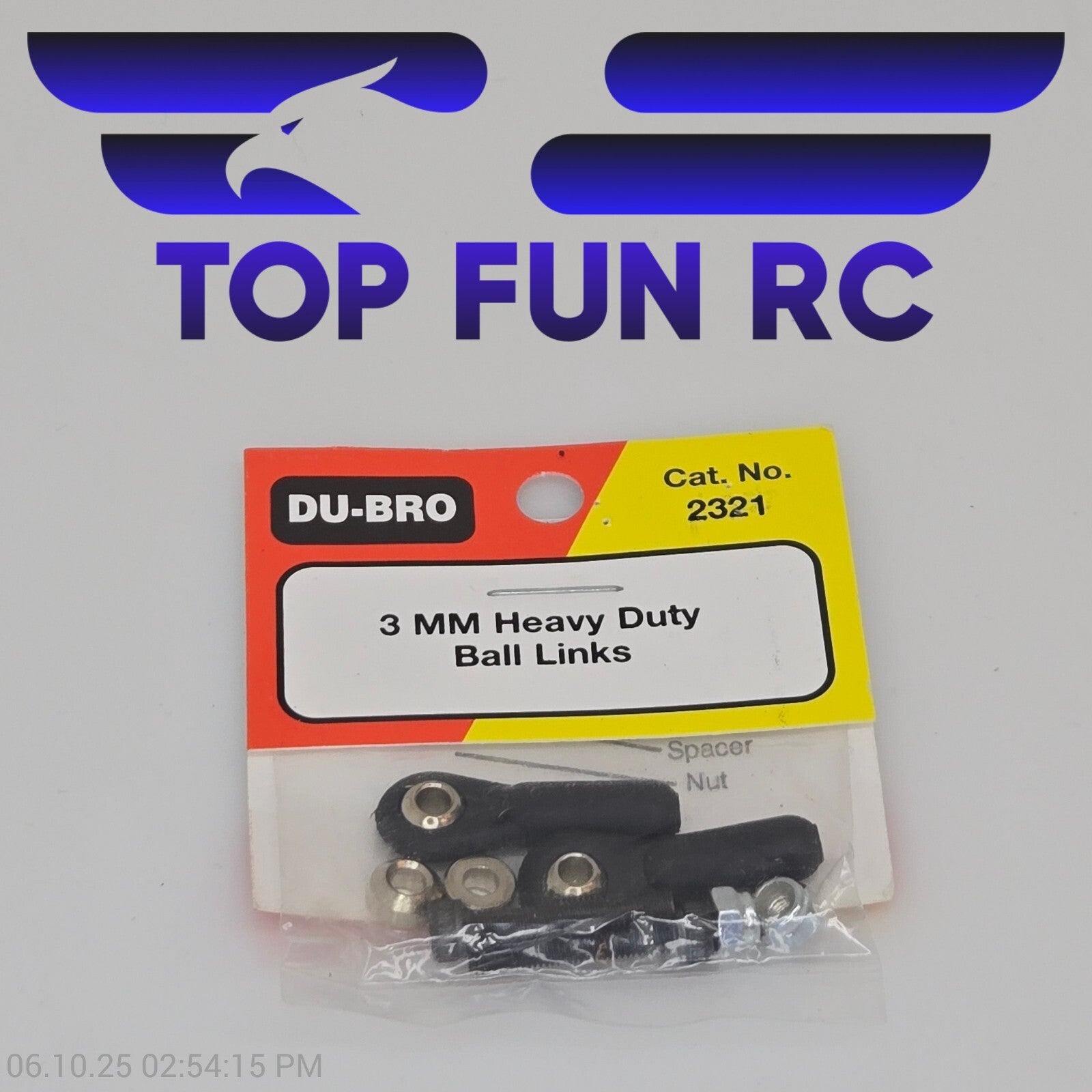 Du-Bro RC #2321, 3mm Heavy Duty Ball Links