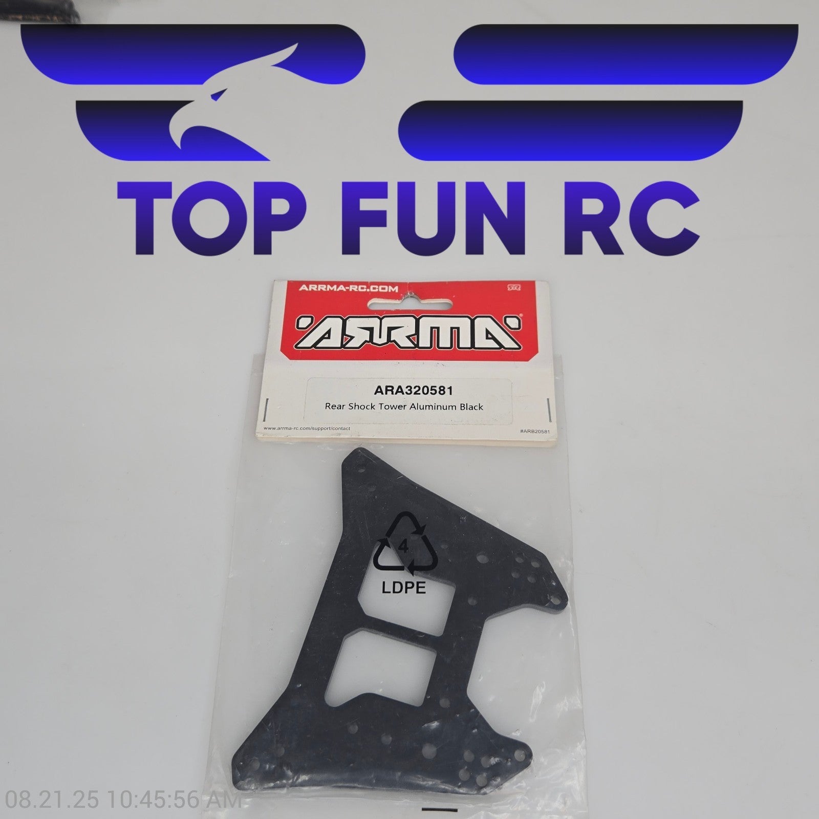 Arrma ARA320581 Rear Shock Tower Aluminum Black