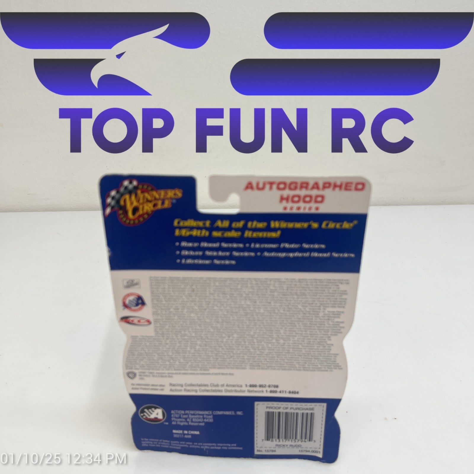 Winners Circle Rusty Wallace #28 Havoline Texaco Hood Magnet Diecast