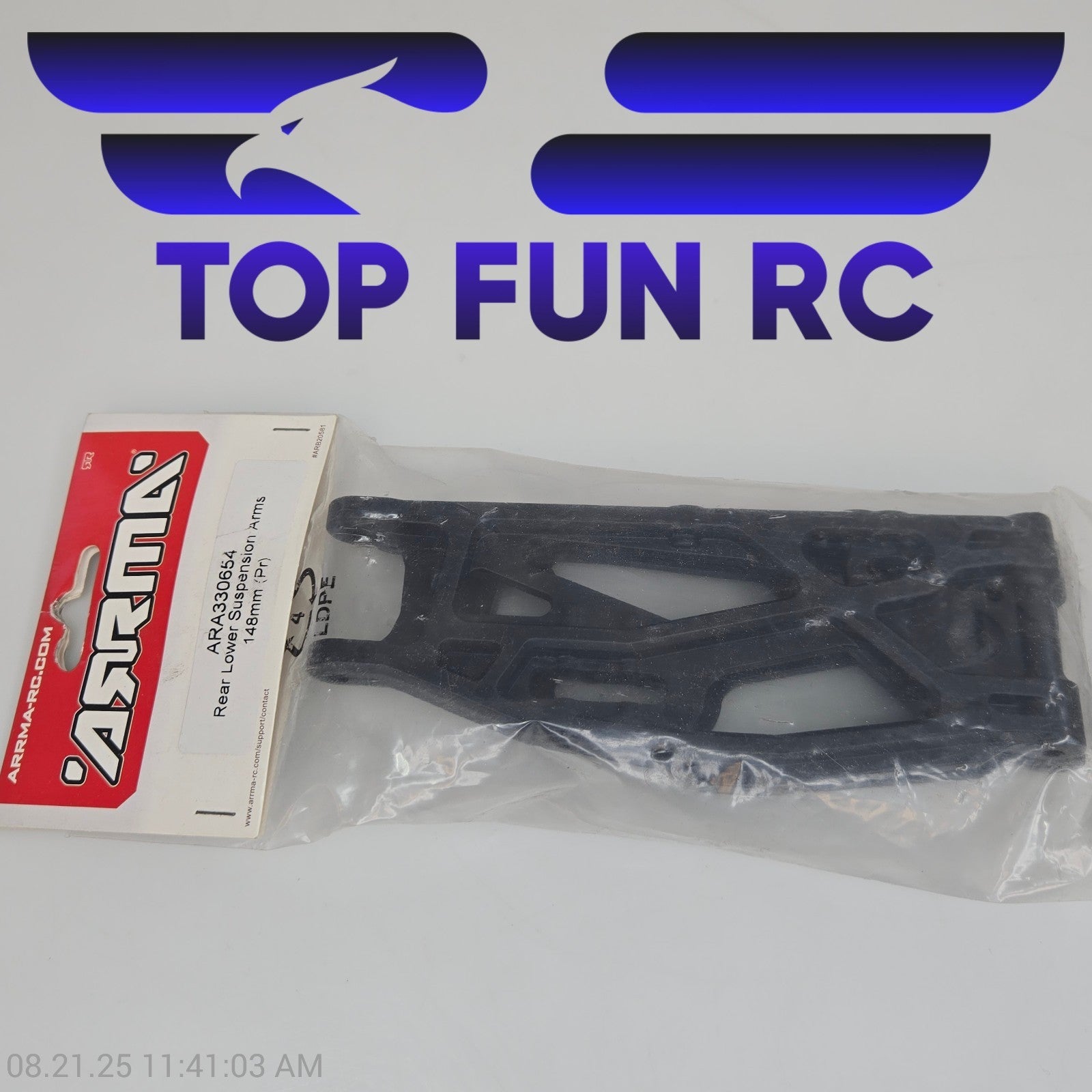 Arrma ARA330654 Rear Lower Suspension Arms 148mm (Pr) For Kraton 6s