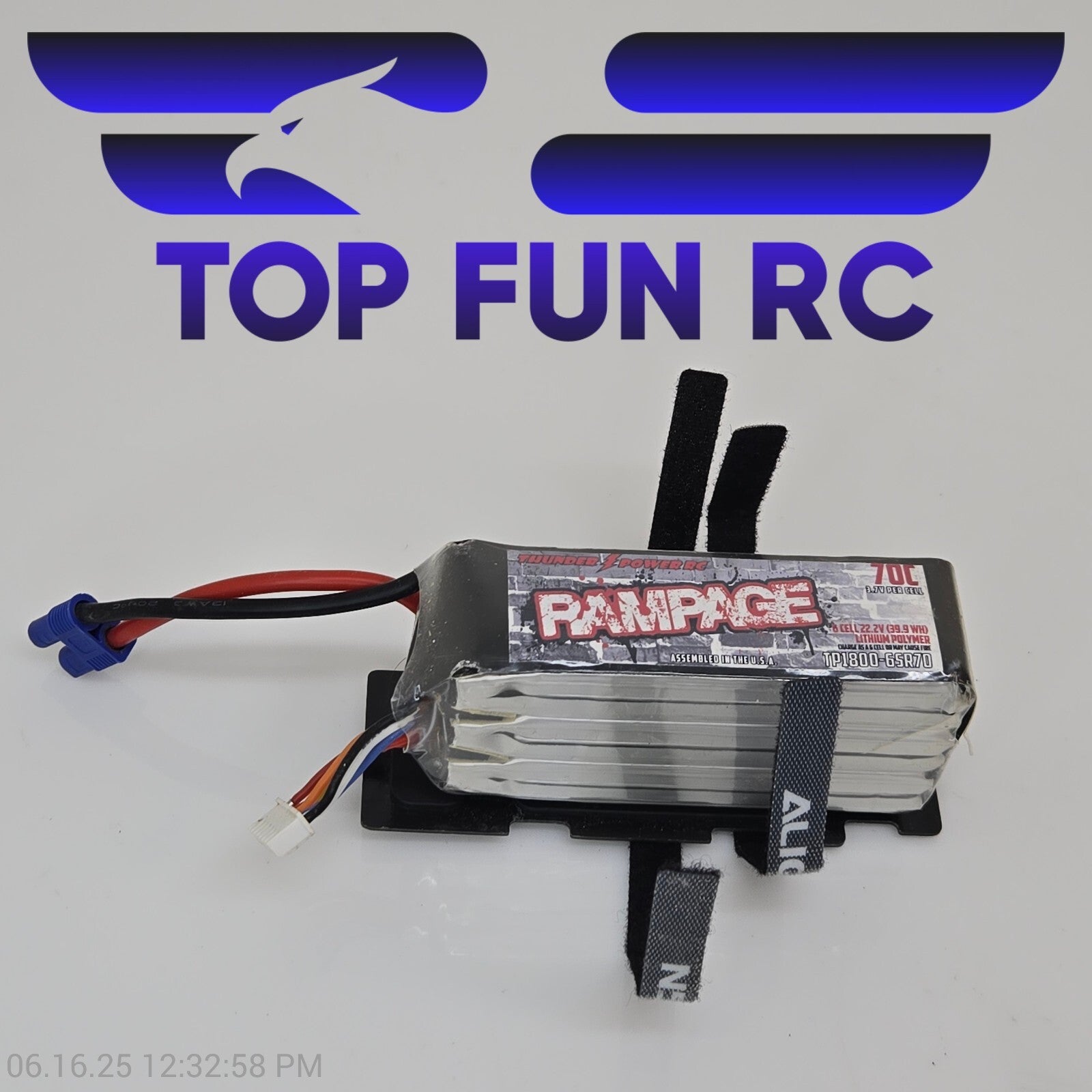 Thunder Power RC Rampage 70c, 6 Cell 22.2V Lipo Battery TP1800-6SR70