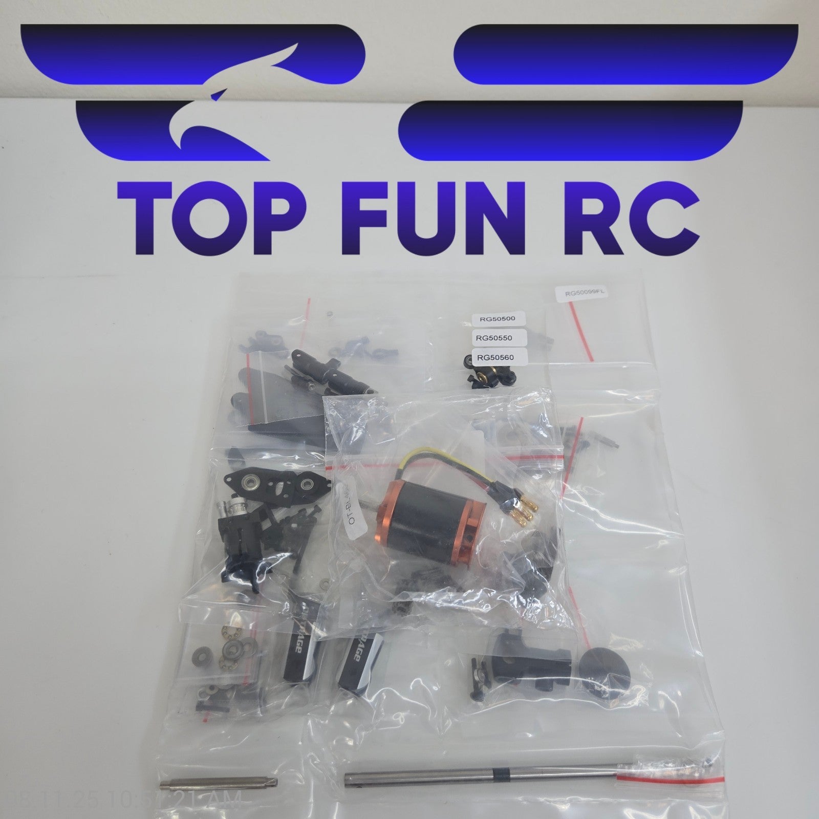 Outrage Helicopters KRGH 5001 FL CBA Flybarless Silver G10 1700Kv Motor