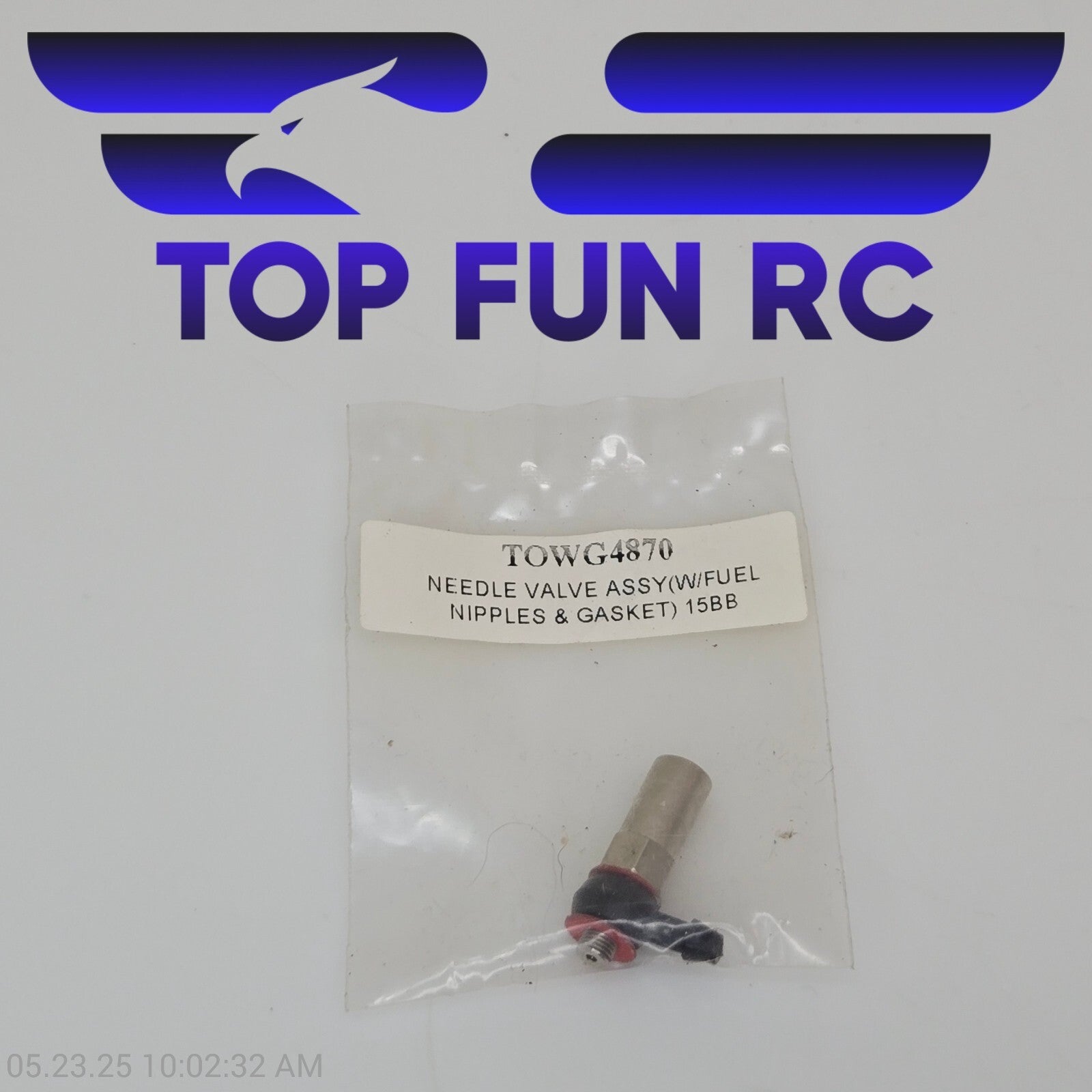 Tower Hobbies TOWG4870 Needle Valve Assembly w/ Fuel Nipples & Gasket 15BB