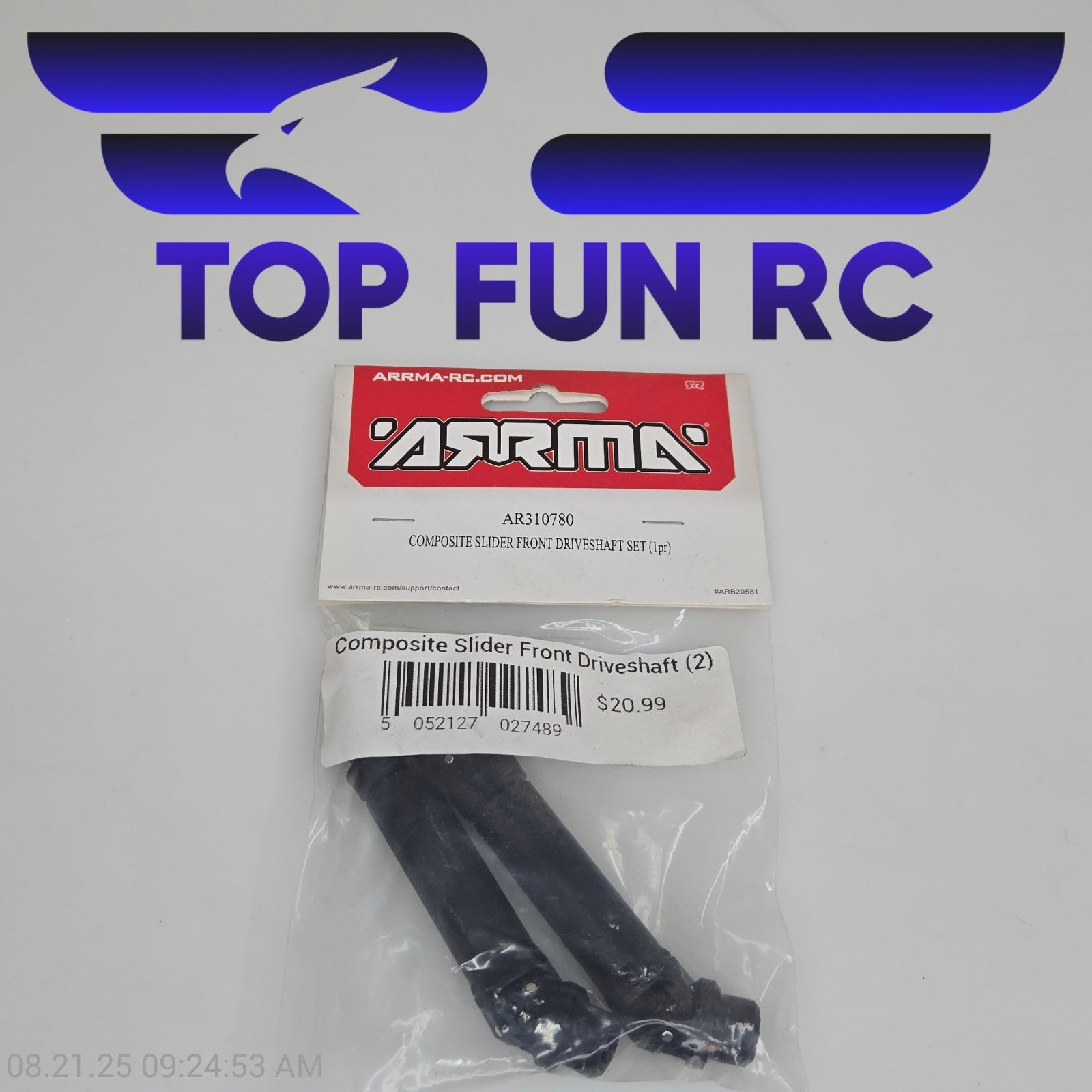 Arrma AR310780 Composite Slider Front Driveshaft Set (1pr)