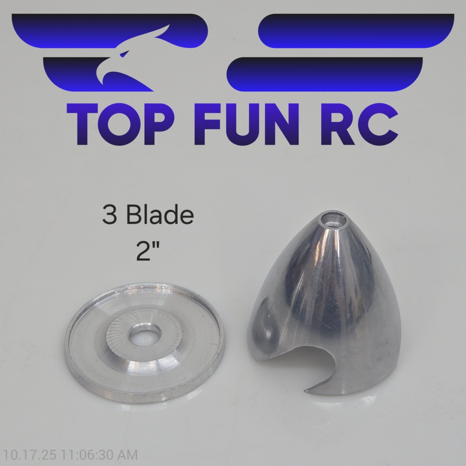 RC Spinner Aluminum 3-Blade 2 Inch For Model Airplanes
