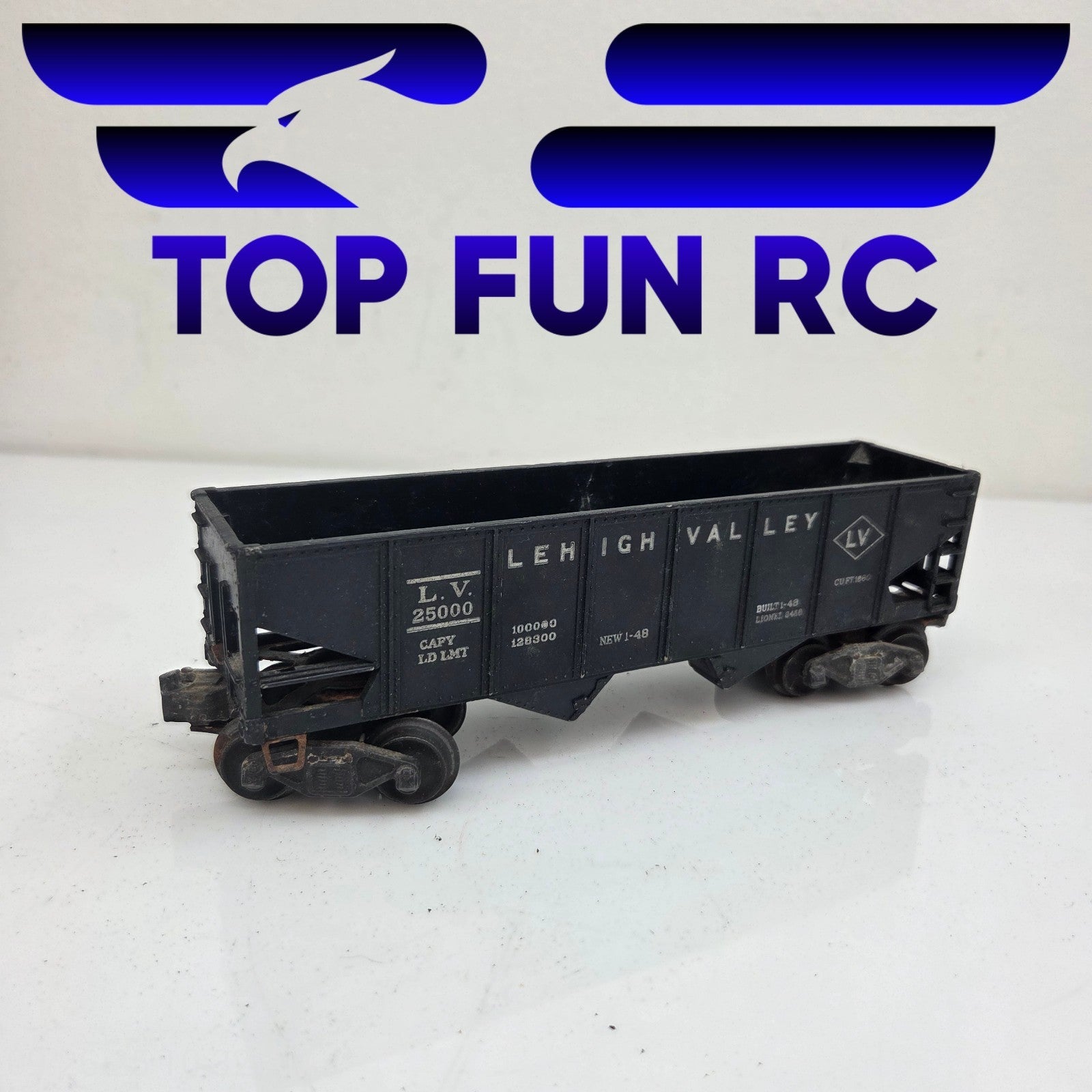 Lionel O-Gauge Lehigh Valley 25000 Black Gondola Car