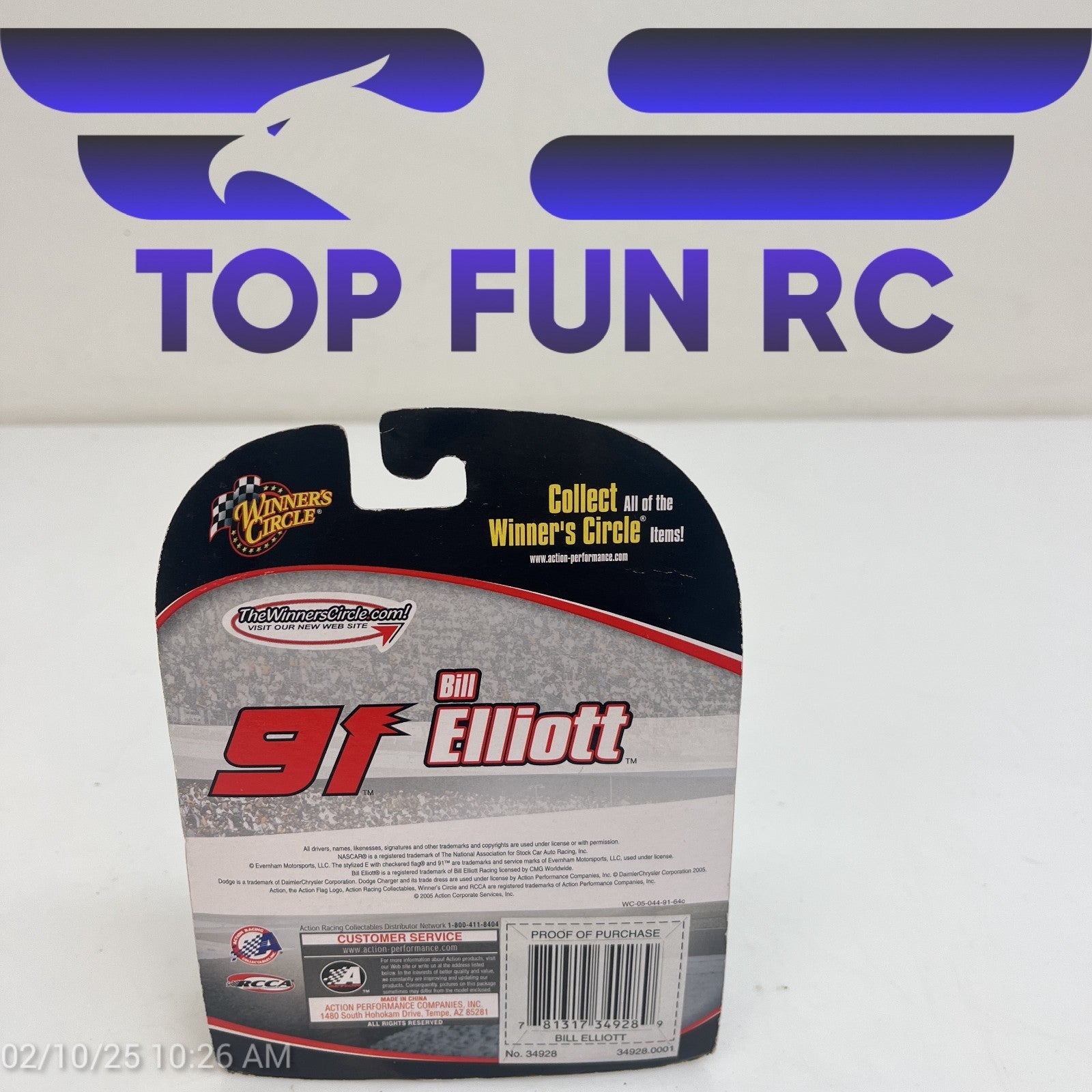 Winners Circle Bill Elliott #91 Stanley Tools Hardware & Security Hood Magnet