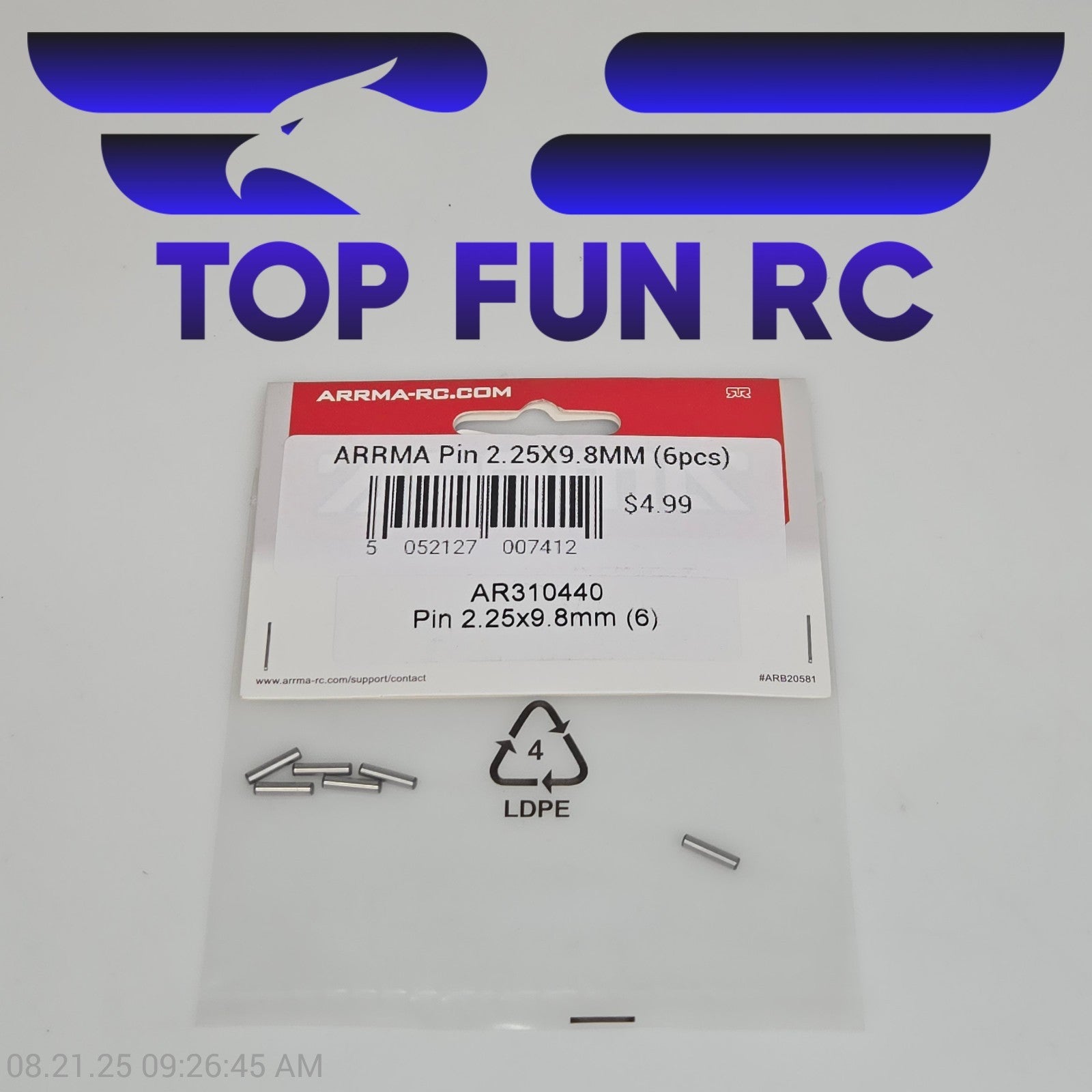 Arrma AR310440 Pin 2.25x9.8mm (6)